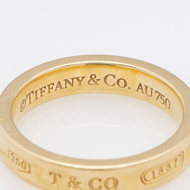 Tiffany & Co. 18k Gold 1837 Narrow Ring - Size 7 (SHF-PYMjbU)