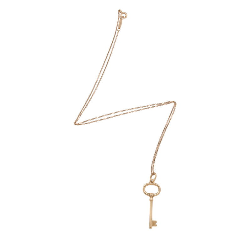 Tiffany gold key necklace hotsell