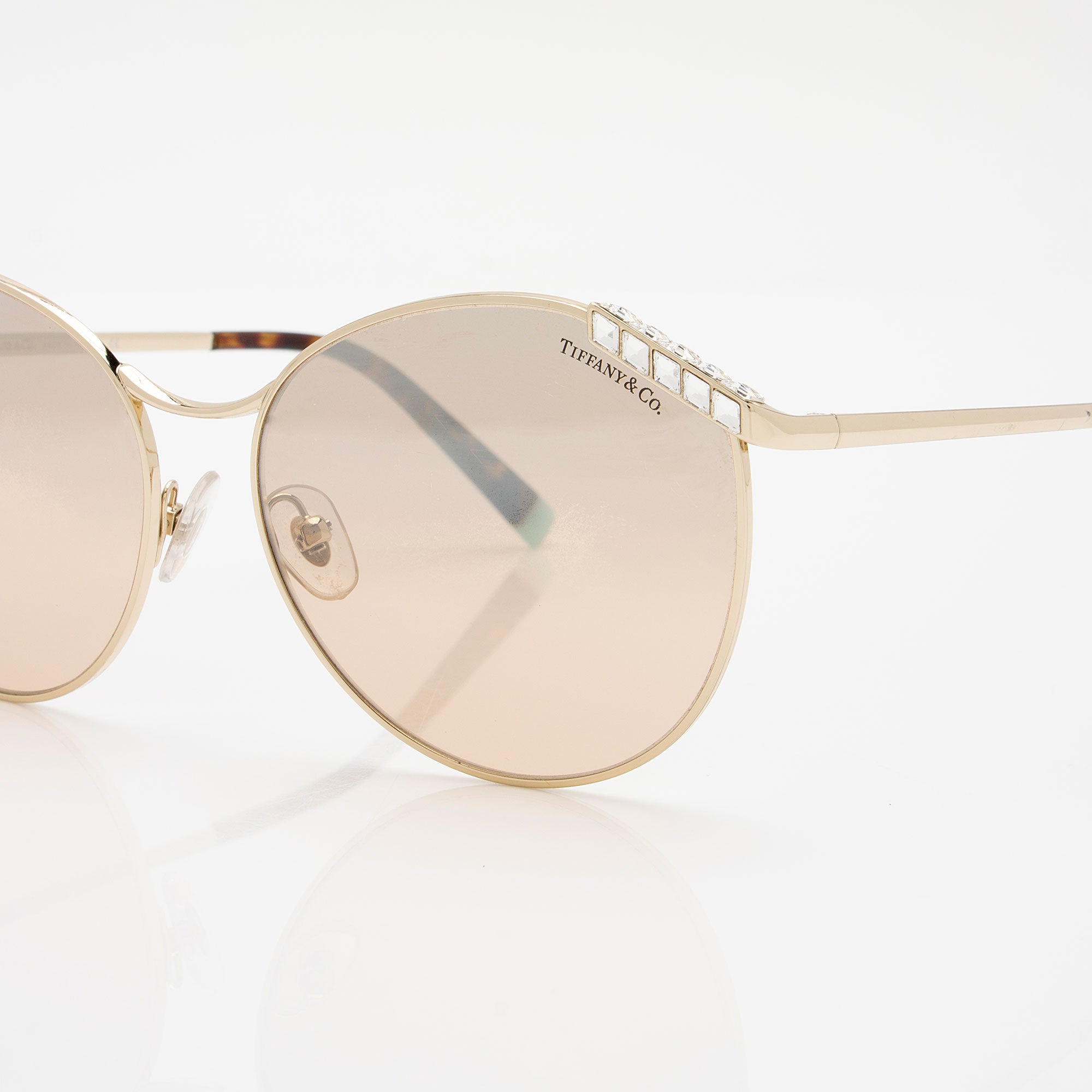 Tiffany & Co. Crystal Aviator Sunglasses (SHF-gWPkeX)