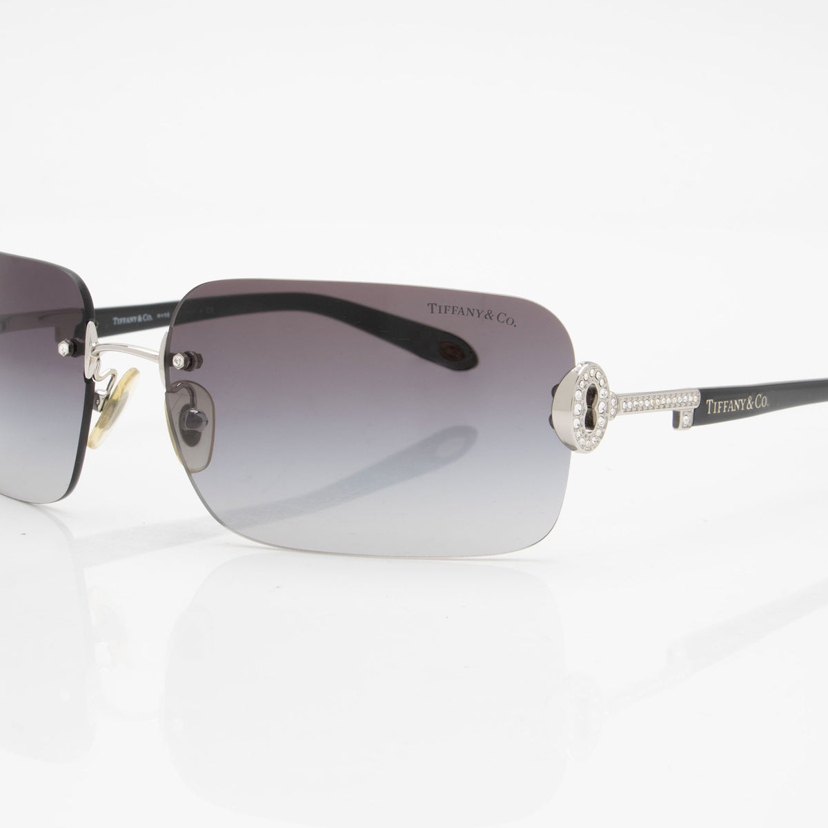 Tiffany & Co. Crystal Key Rimless Sunglasses