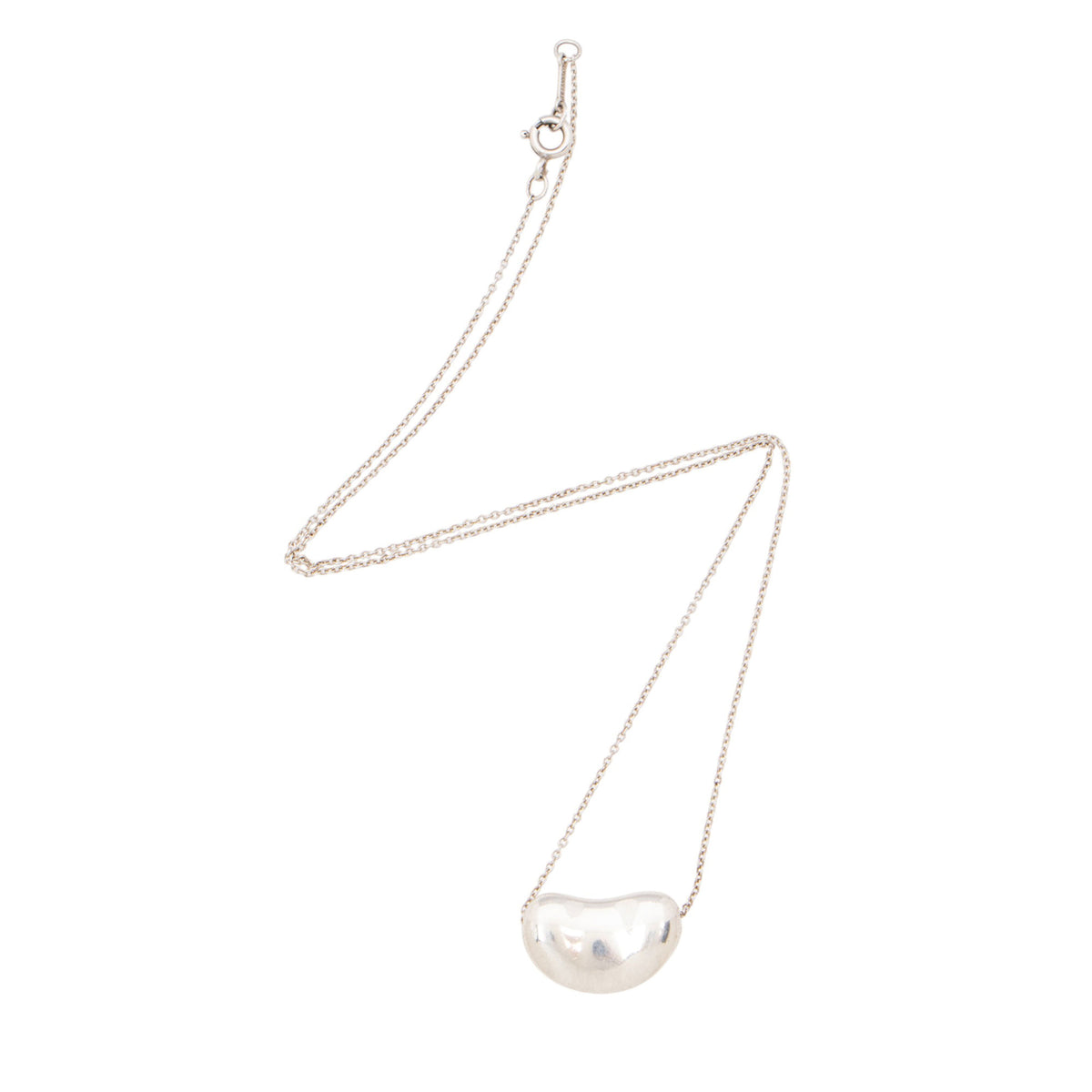 Tiffany & Co. Elsa Peretti Sterling Silver Bean 18mm Necklace