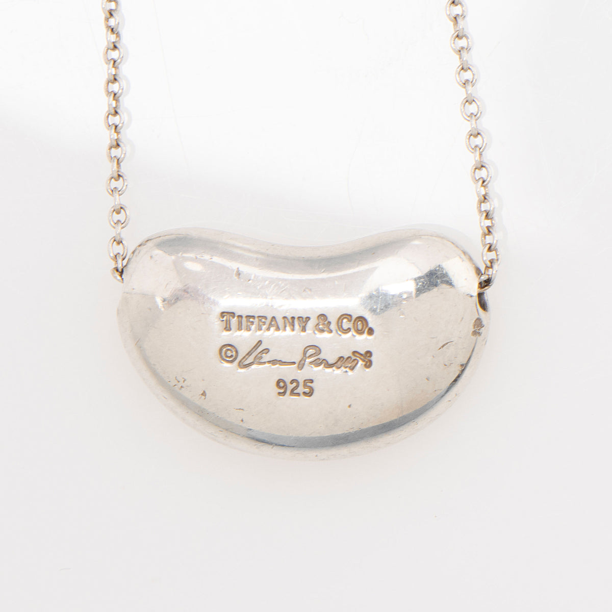 Tiffany & Co. Elsa Peretti Sterling Silver Bean 18mm Necklace