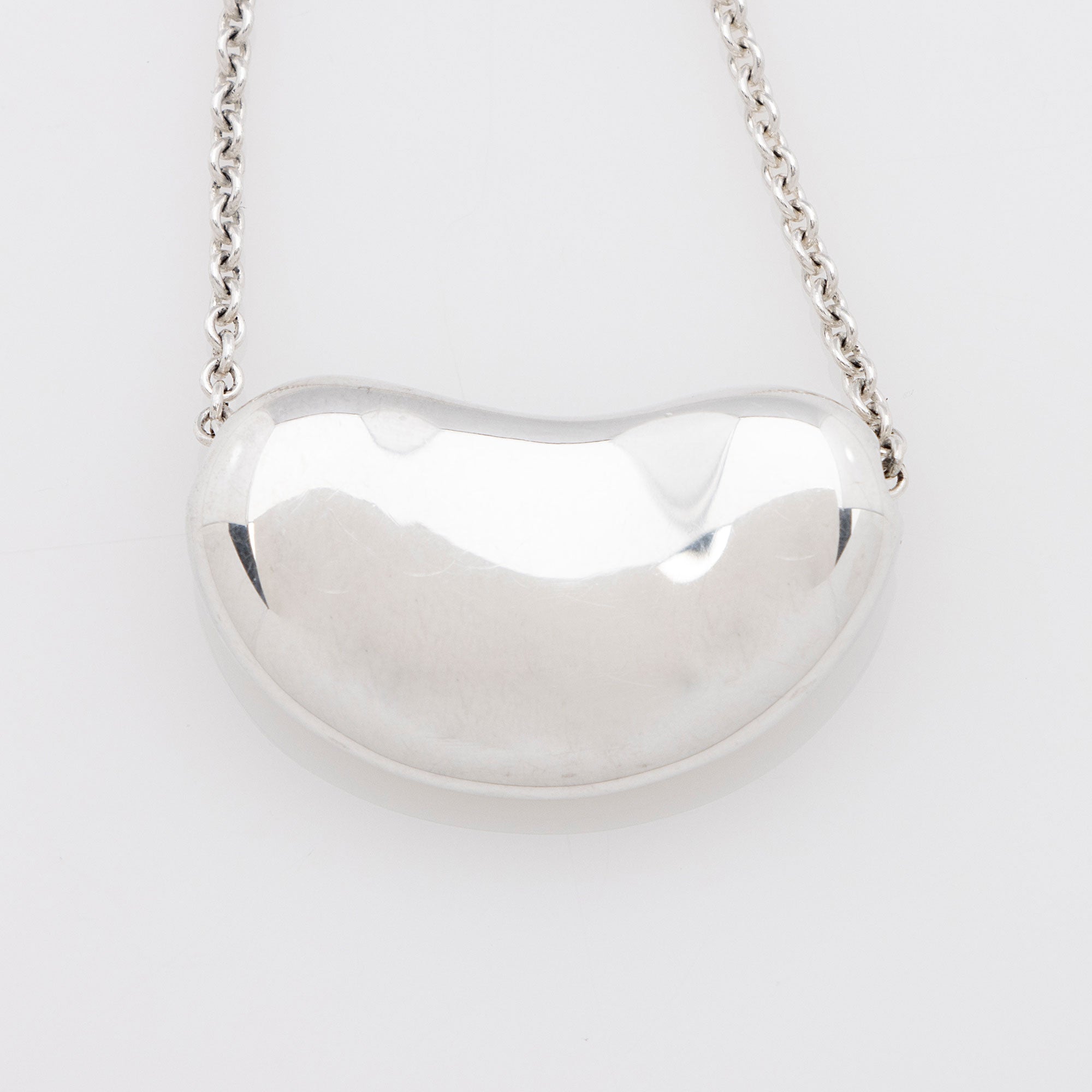 Tiffany & Co. Elsa Peretti Sterling Silver Bean 25mm Necklace