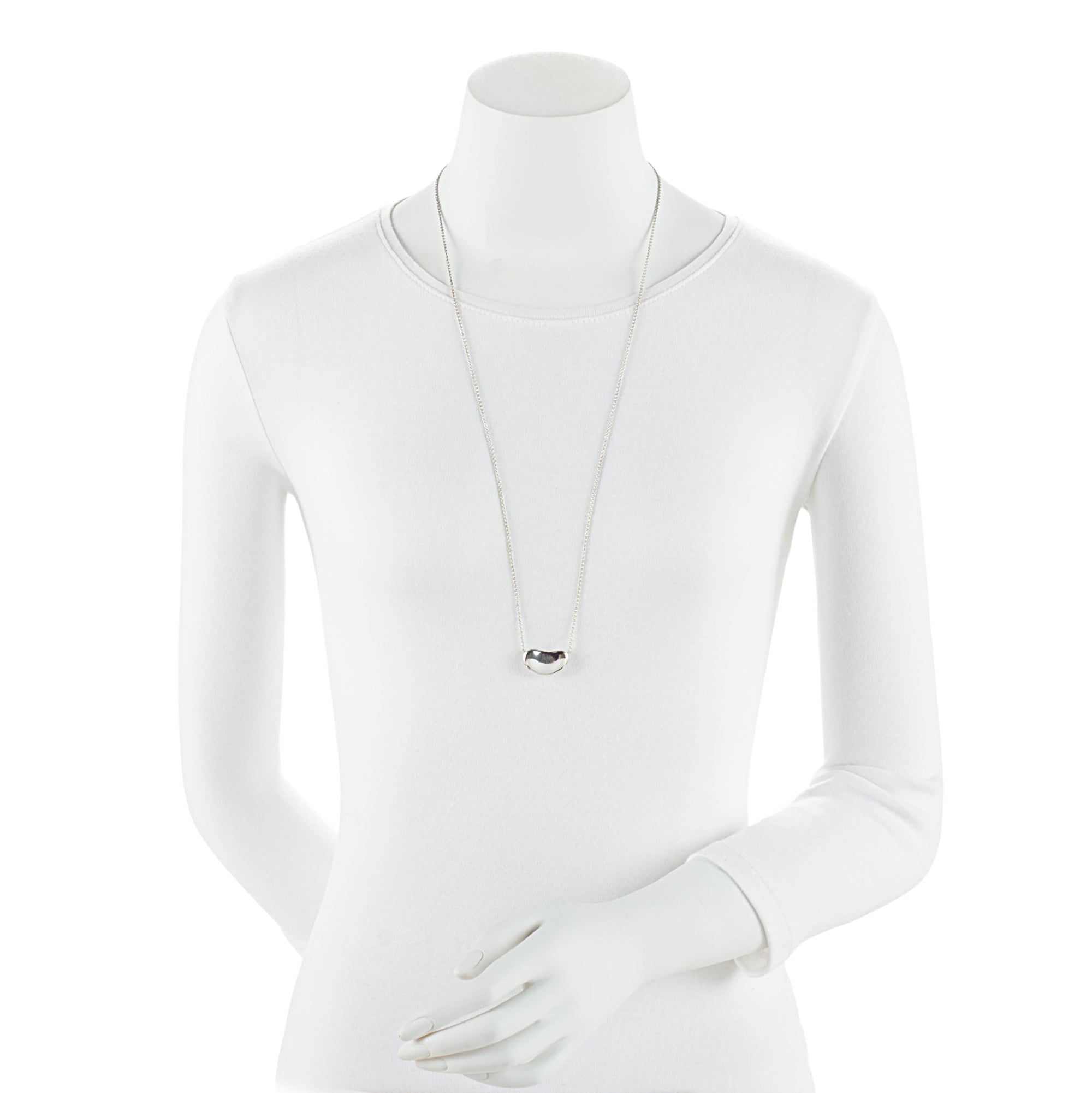 Tiffany & Co. Elsa Peretti Sterling Silver Bean 25mm Necklace