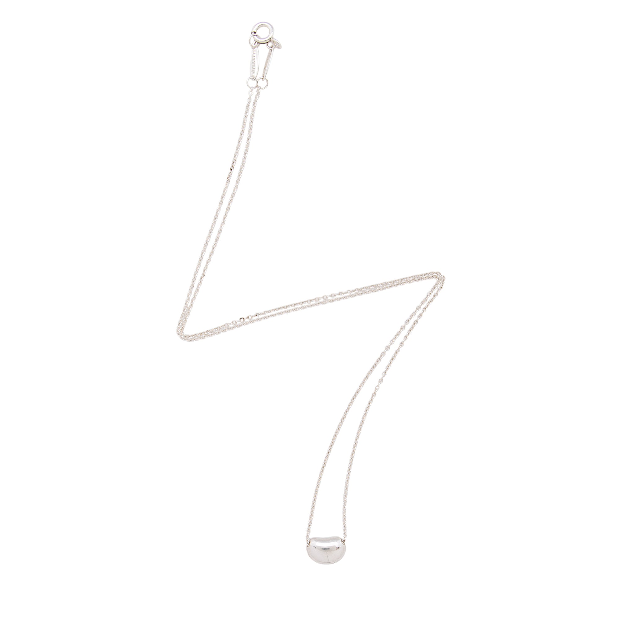 Tiffany & Co. Elsa Peretti Sterling Silver Bean Small Necklace (SHF-VpEI6U)