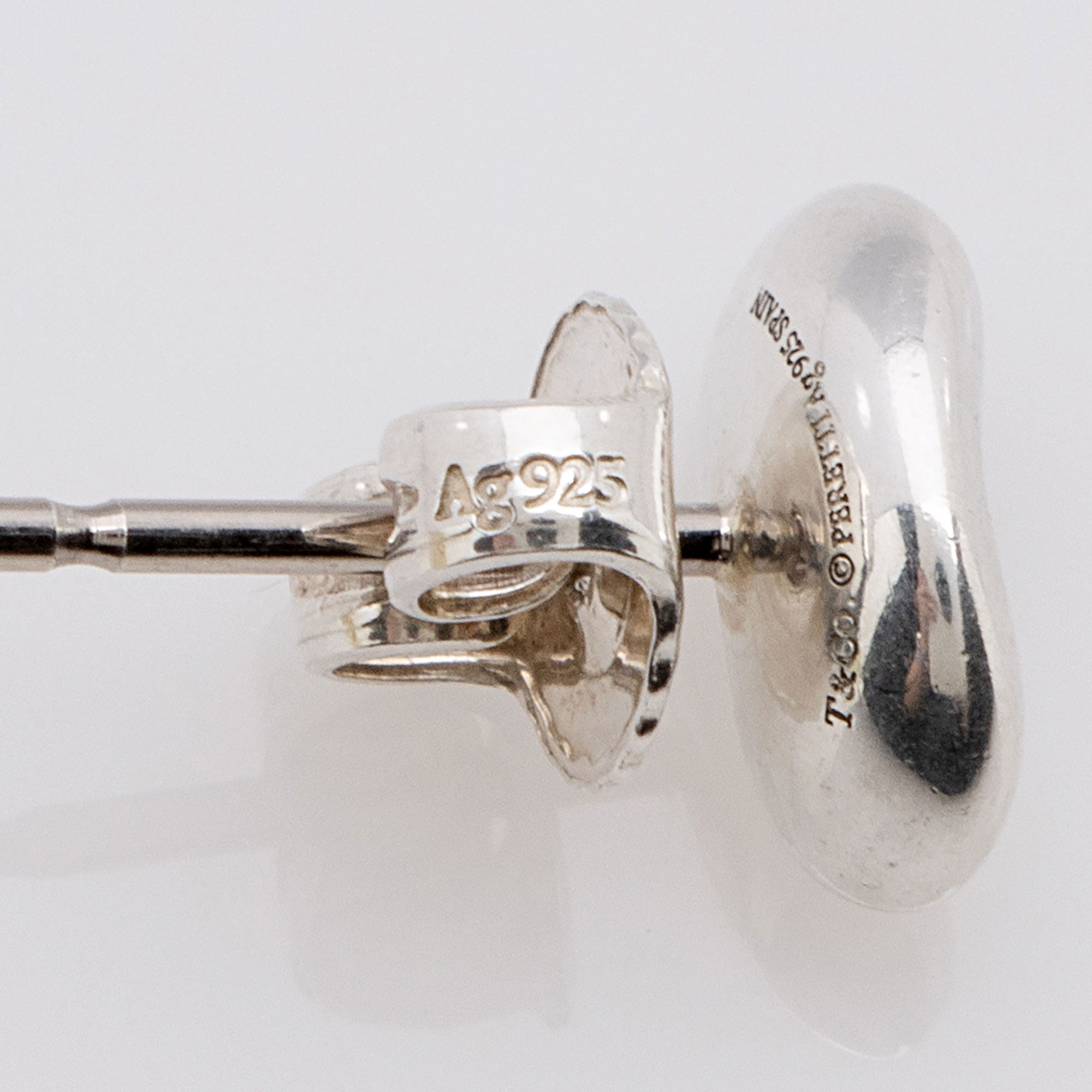 Tiffany & Co. Elsa Peretti Sterling Silver Bean Stud Earrings (SHF-aYUG6u)
