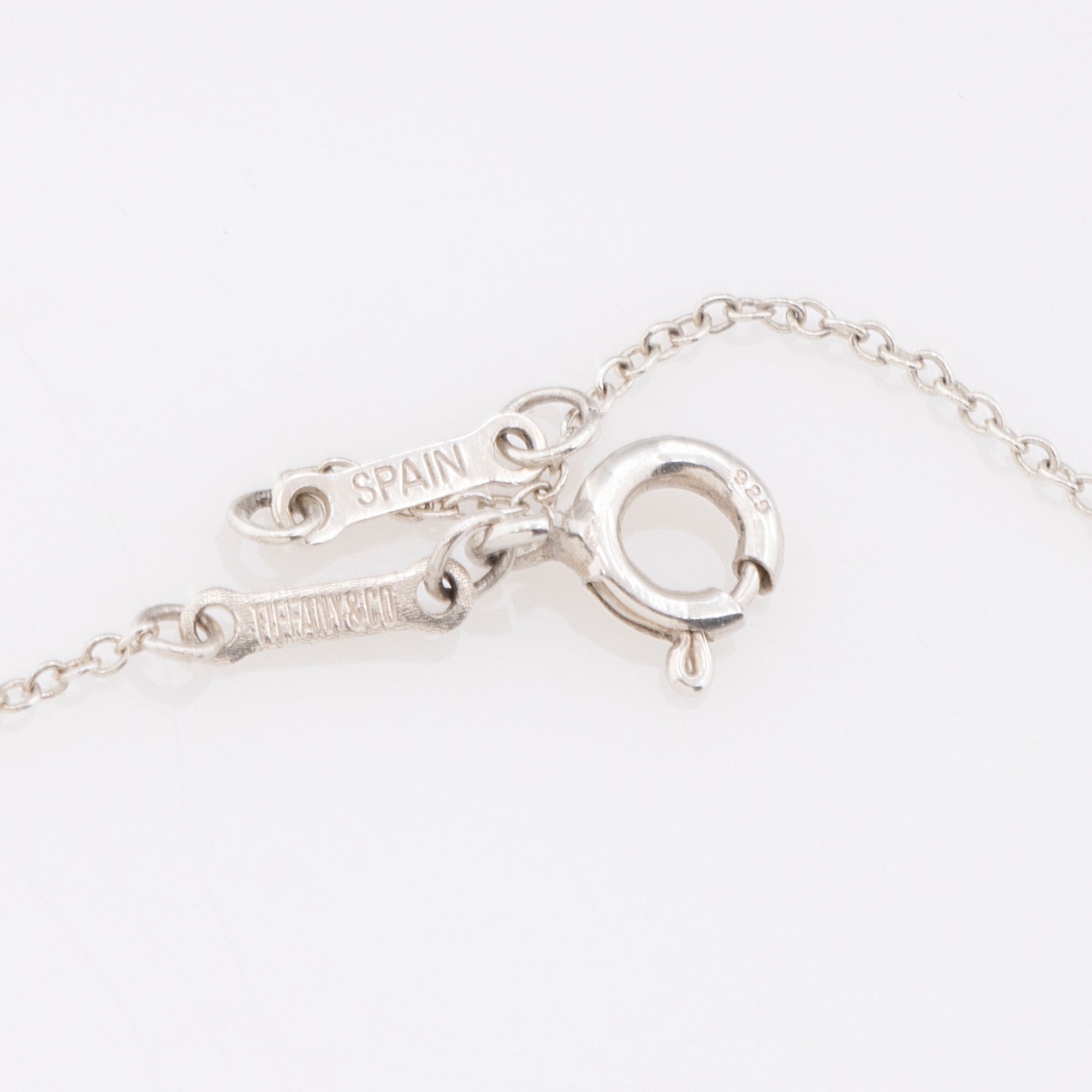 Tiffany & Co. Elsa Peretti Sterling Silver Curved Heart Necklace