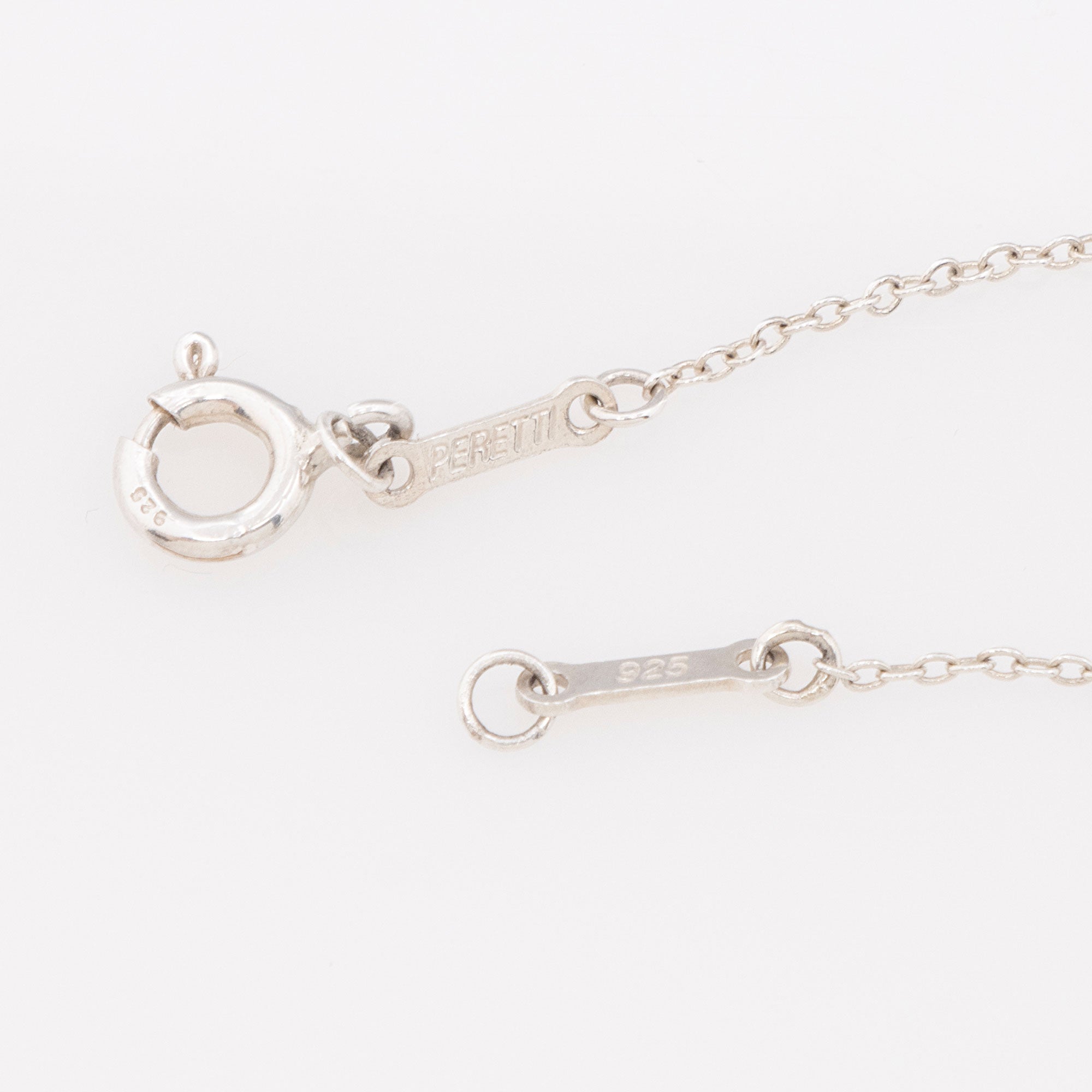 Tiffany & Co. Elsa Peretti Sterling Silver Curved Heart Necklace