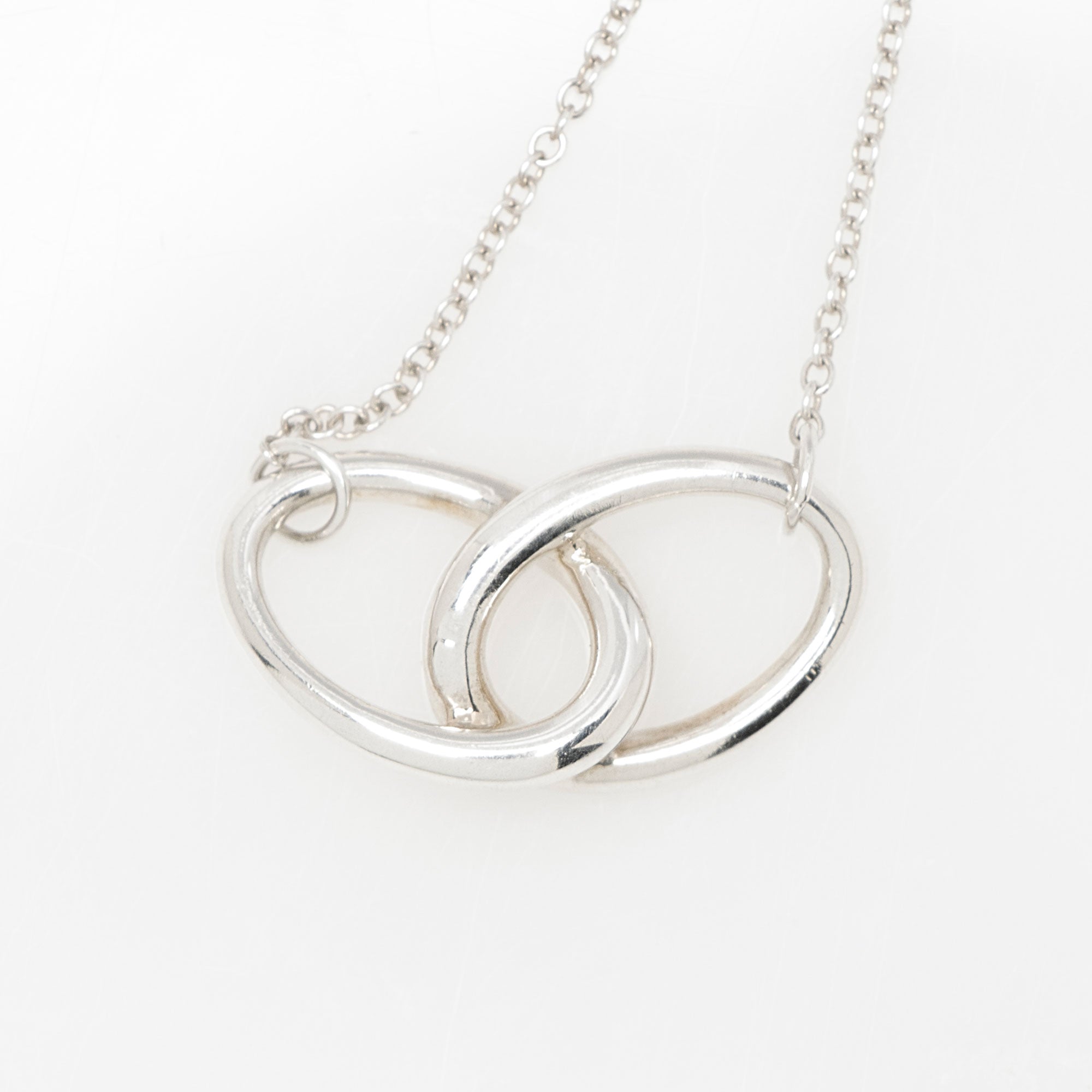 Tiffany & Co. Elsa Peretti Sterling Silver Double Loop Necklace