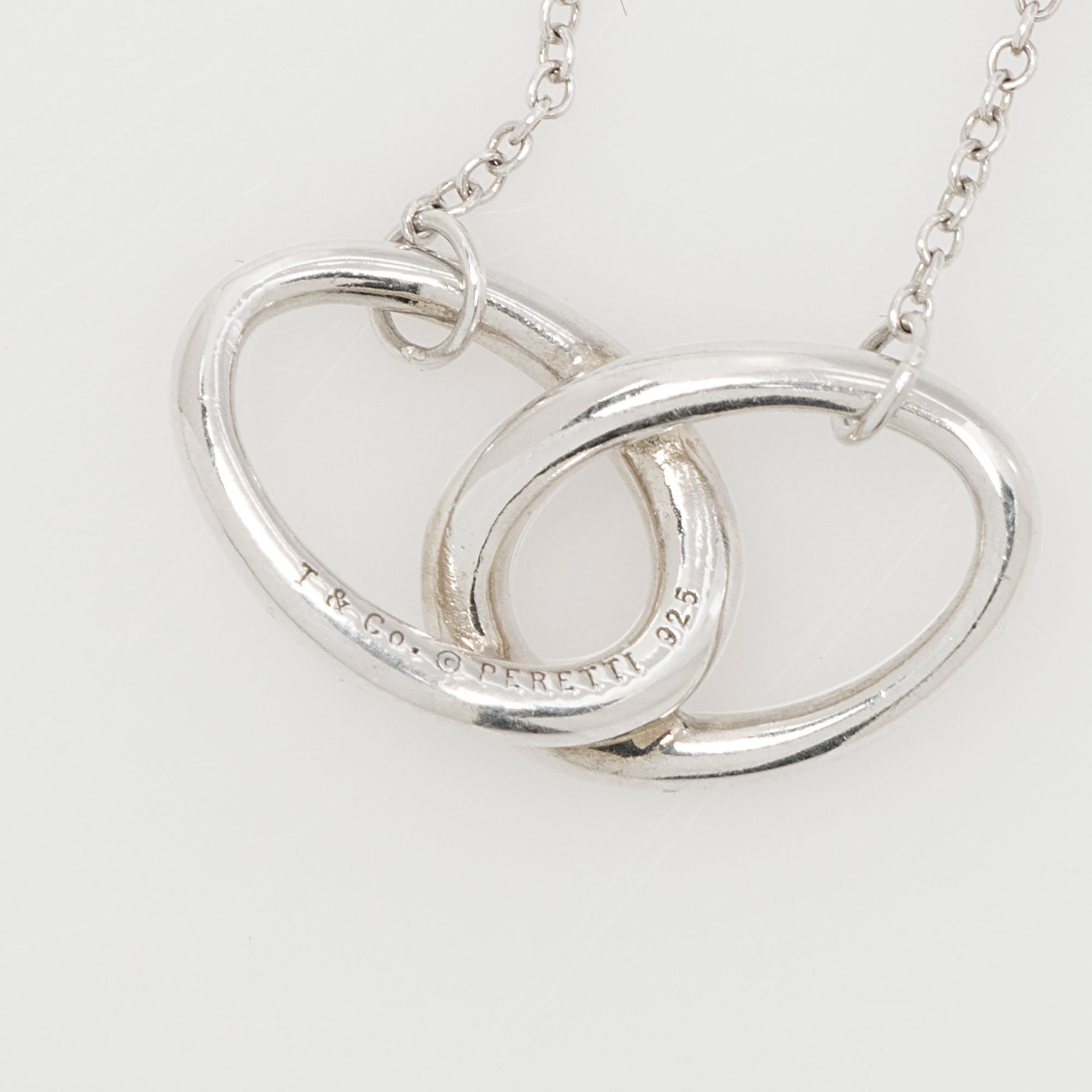 Tiffany & Co. Elsa Peretti Sterling Silver Double Loop Necklace