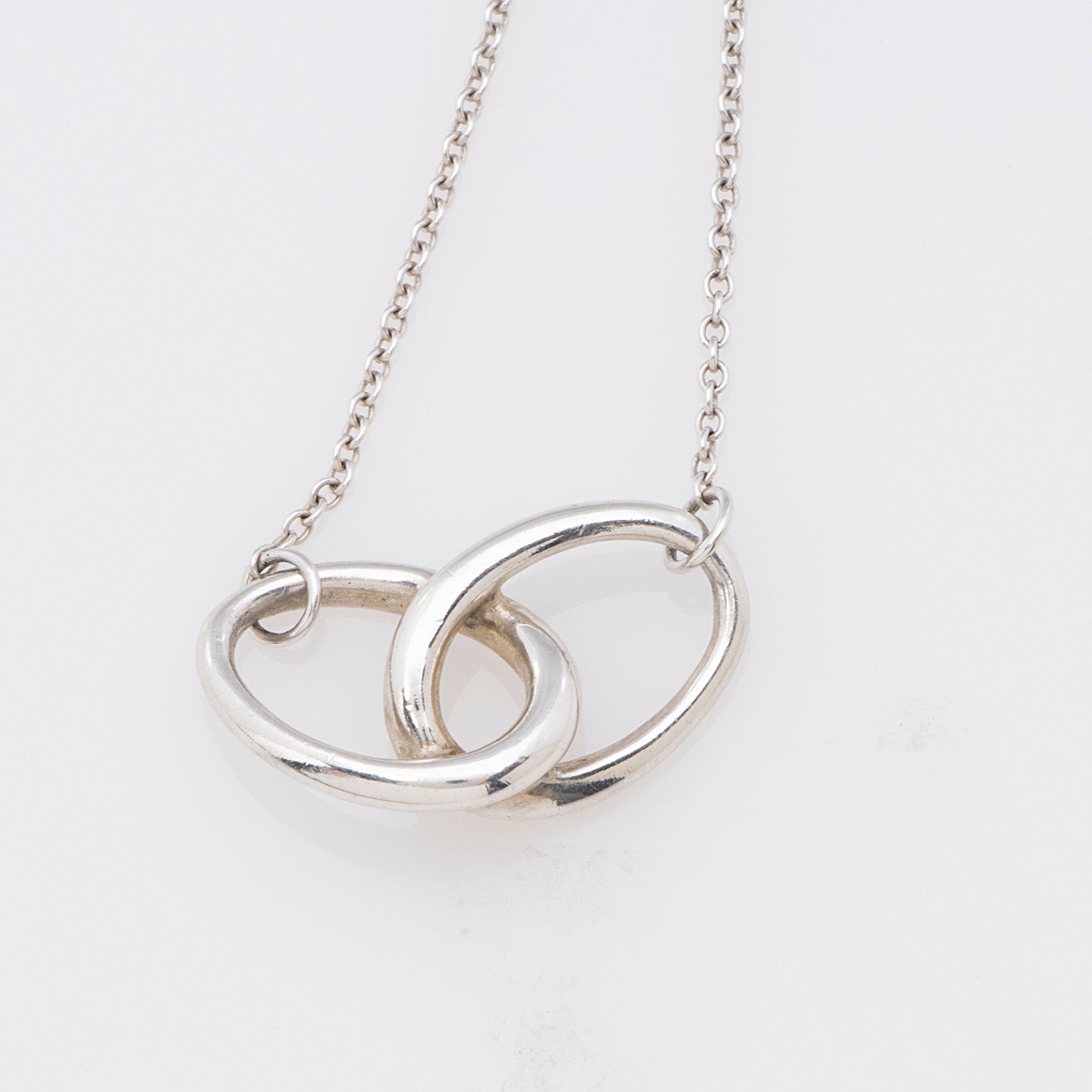 Tiffany & Co. Elsa Peretti Sterling Silver Double Loop Necklace