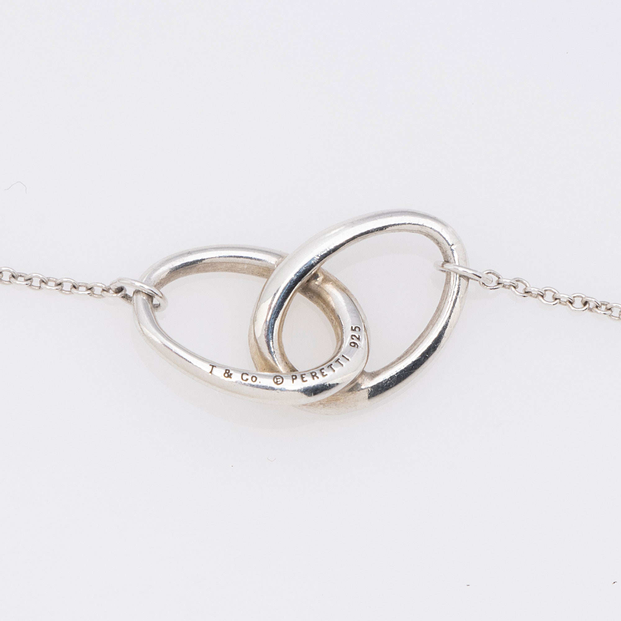 Tiffany & Co. Elsa Peretti Sterling Silver Double Loop Necklace