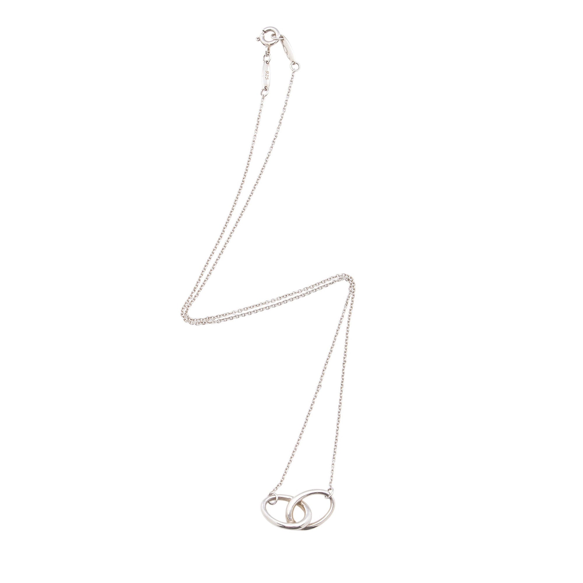 Tiffany & Co. Elsa Peretti Sterling Silver Double Loop Necklace