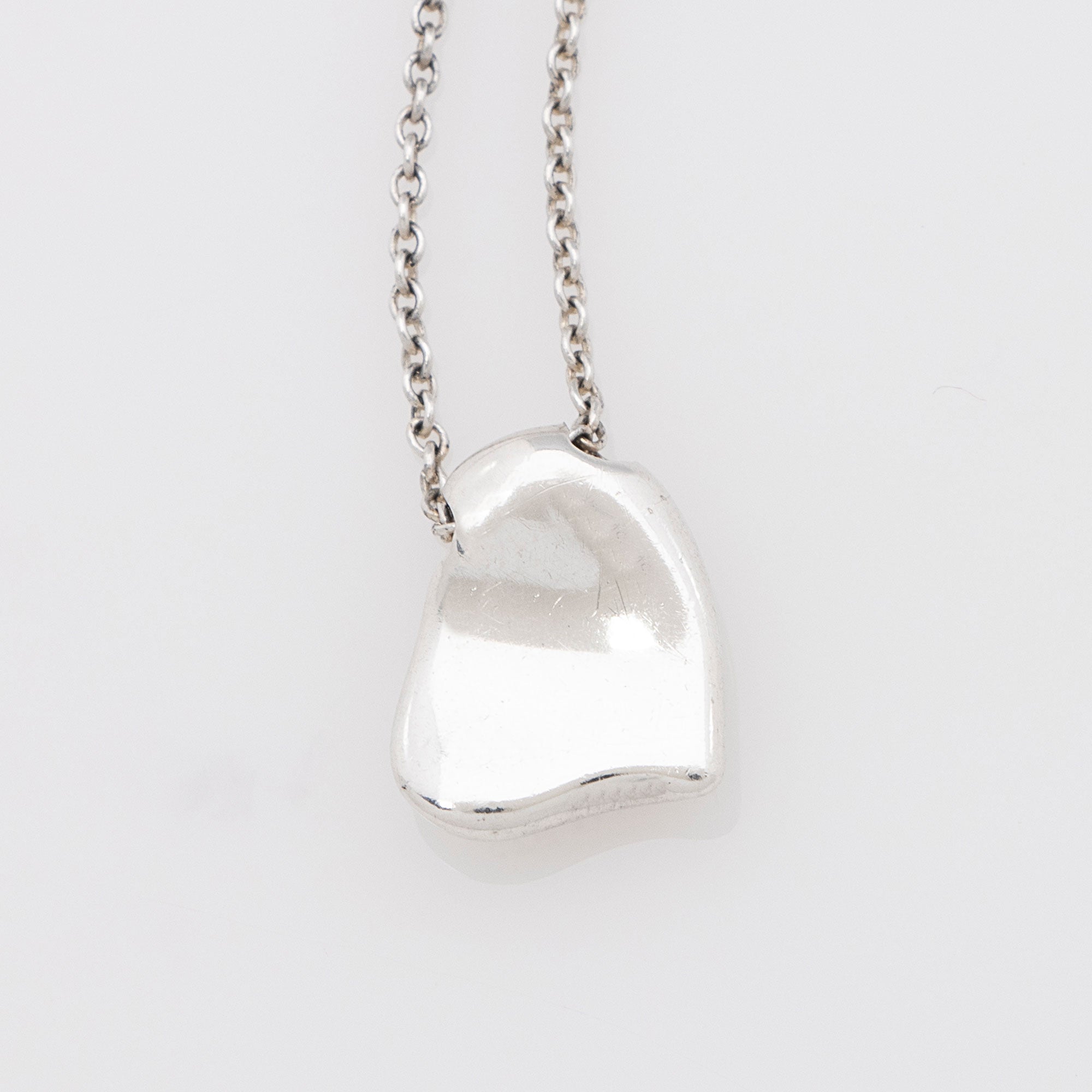 Tiffany & Co. Elsa Peretti Sterling Silver Full Heart Necklace