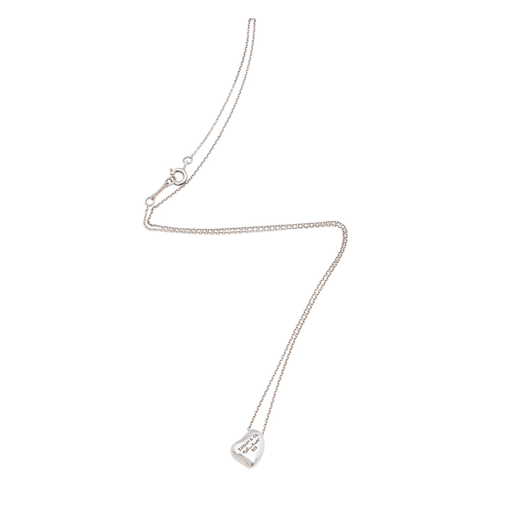 Tiffany & Co. Elsa Peretti Sterling Silver Full Heart Necklace