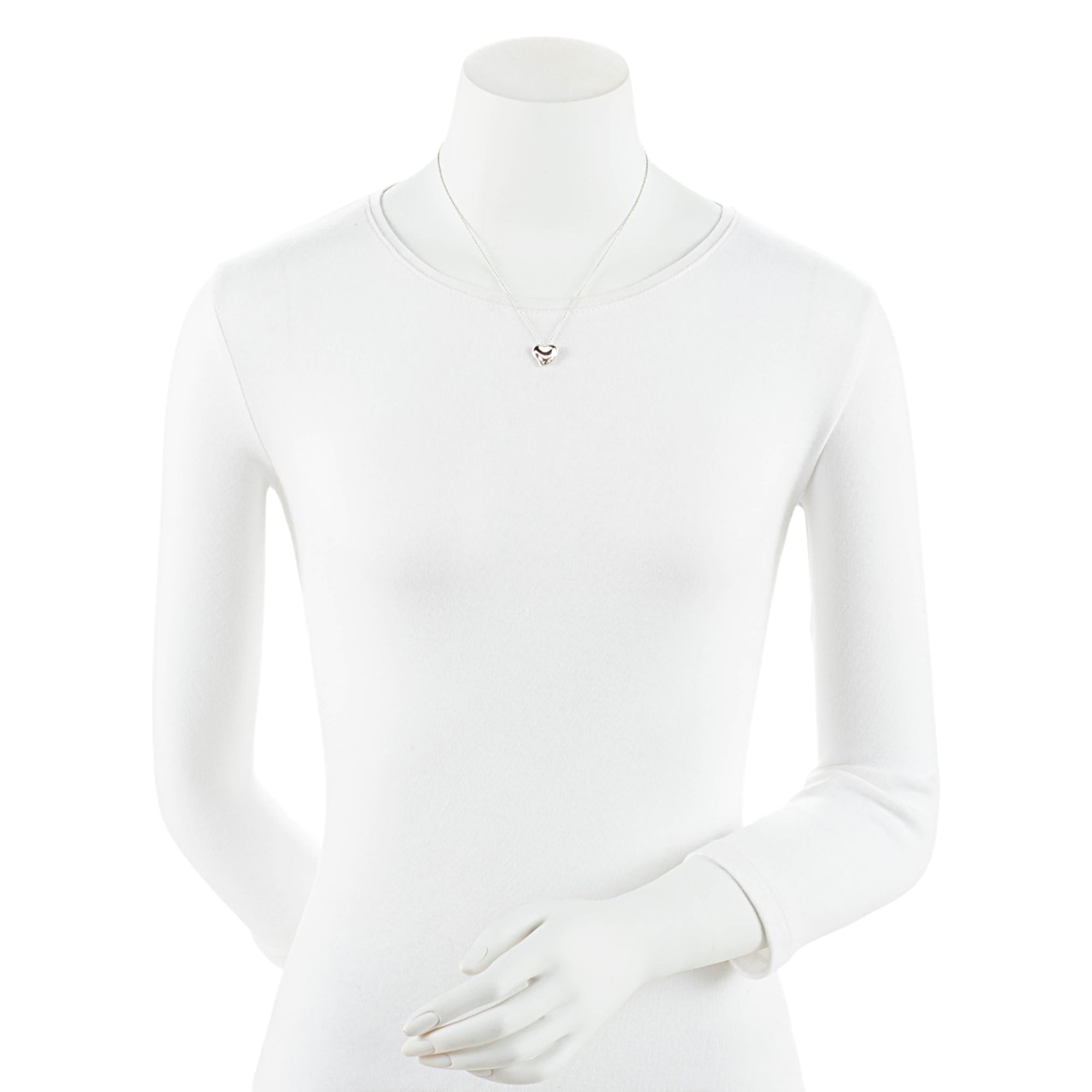 Tiffany & Co. Elsa Peretti Sterling Silver Full Heart Necklace