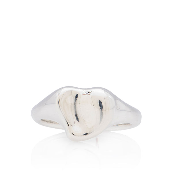 Tiffany & Co. Elsa Peretti Sterling Silver Full Heart Ring - Size 6 1/2 (SHF-N7qk4X)
