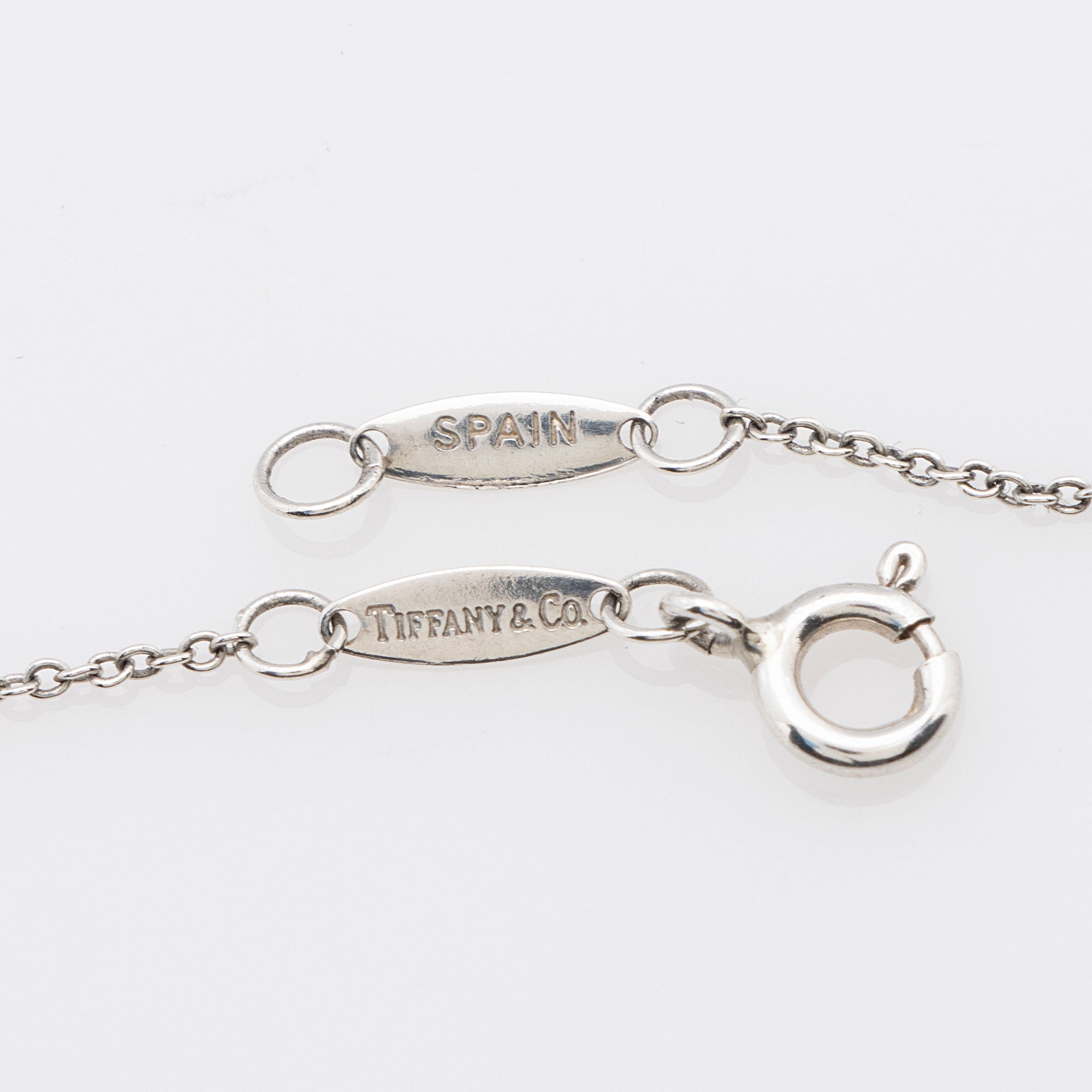 Tiffany & Co. Elsa Peretti Sterling Silver Open Heart 11mm Necklace