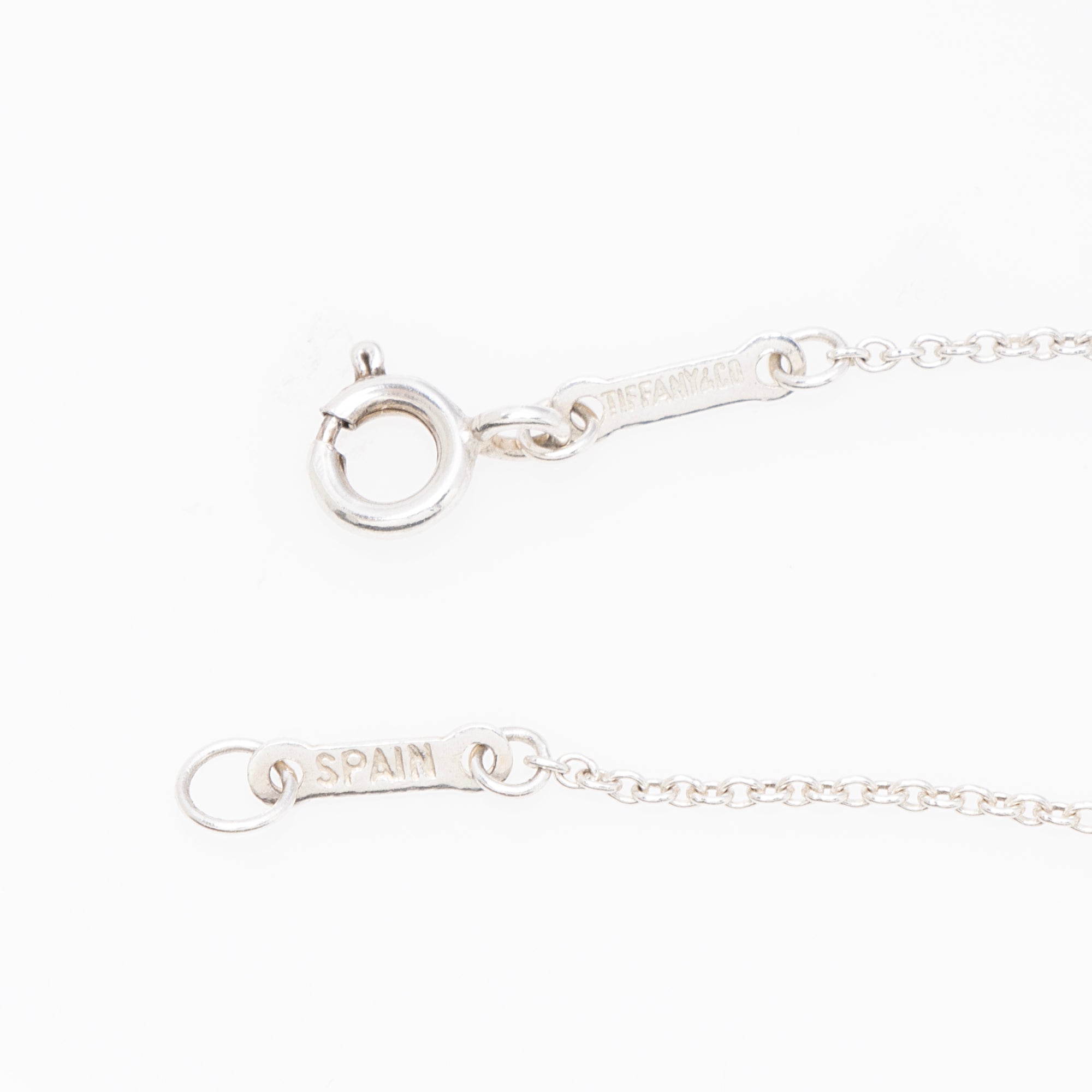 Tiffany & Co. Elsa Peretti Sterling Silver Open Heart 16mm Necklace