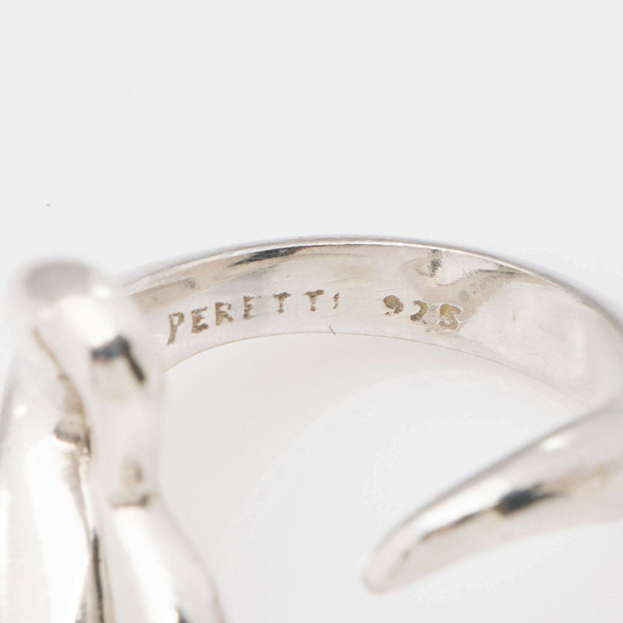 Tiffany & Co. Elsa Peretti Sterling Silver Open Heart Ring - Size 6 3/4