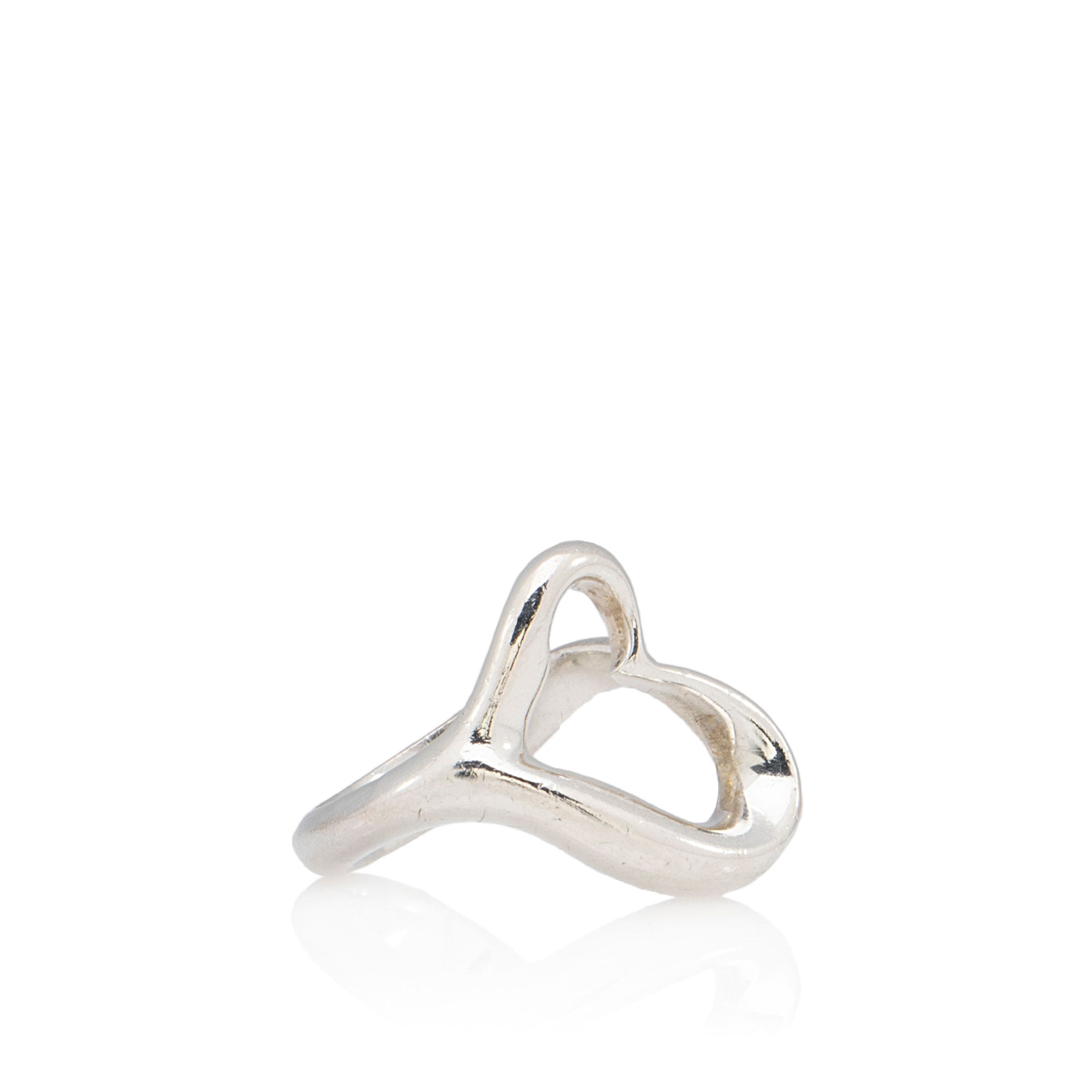 Tiffany & Co. Elsa Peretti Sterling Silver Open Heart Ring - Size 6 3/4