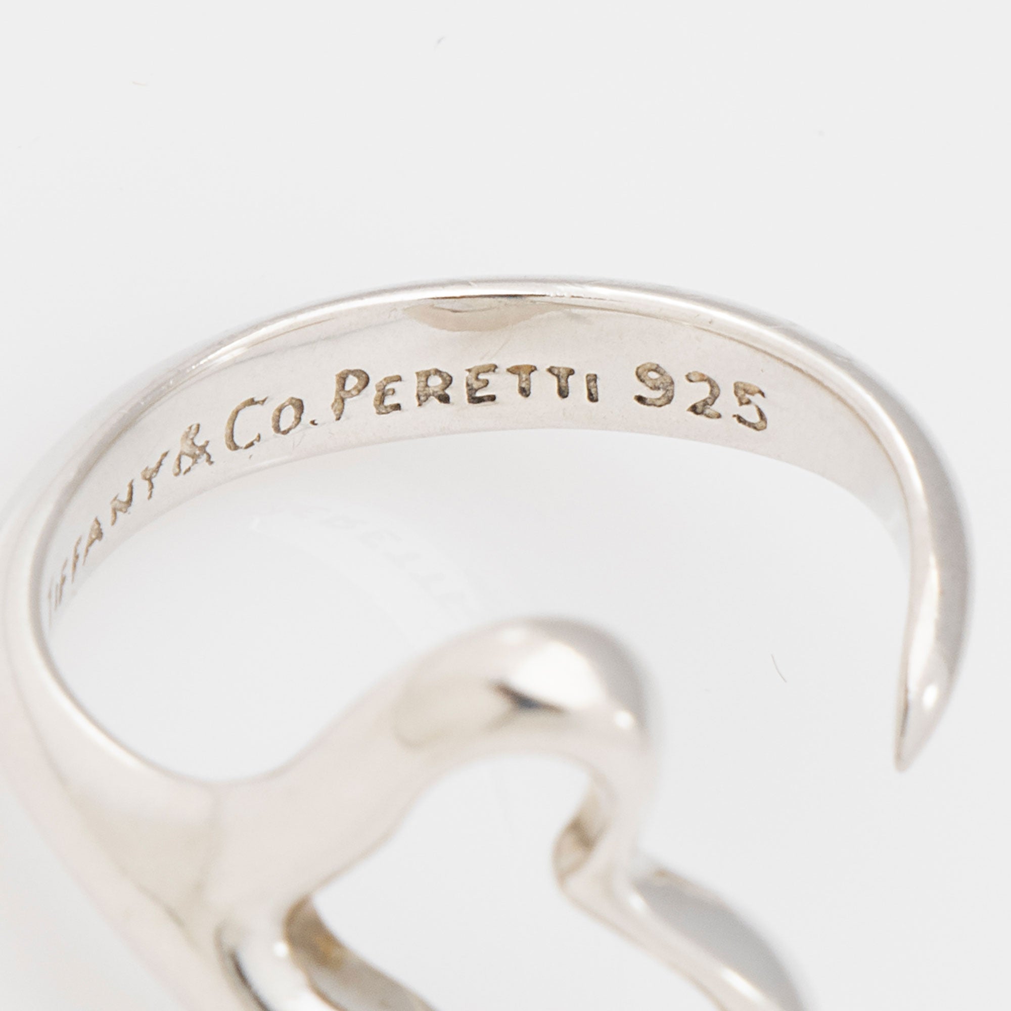 Tiffany & Co. Elsa Peretti Sterling Silver Open Heart Ring - Size 7