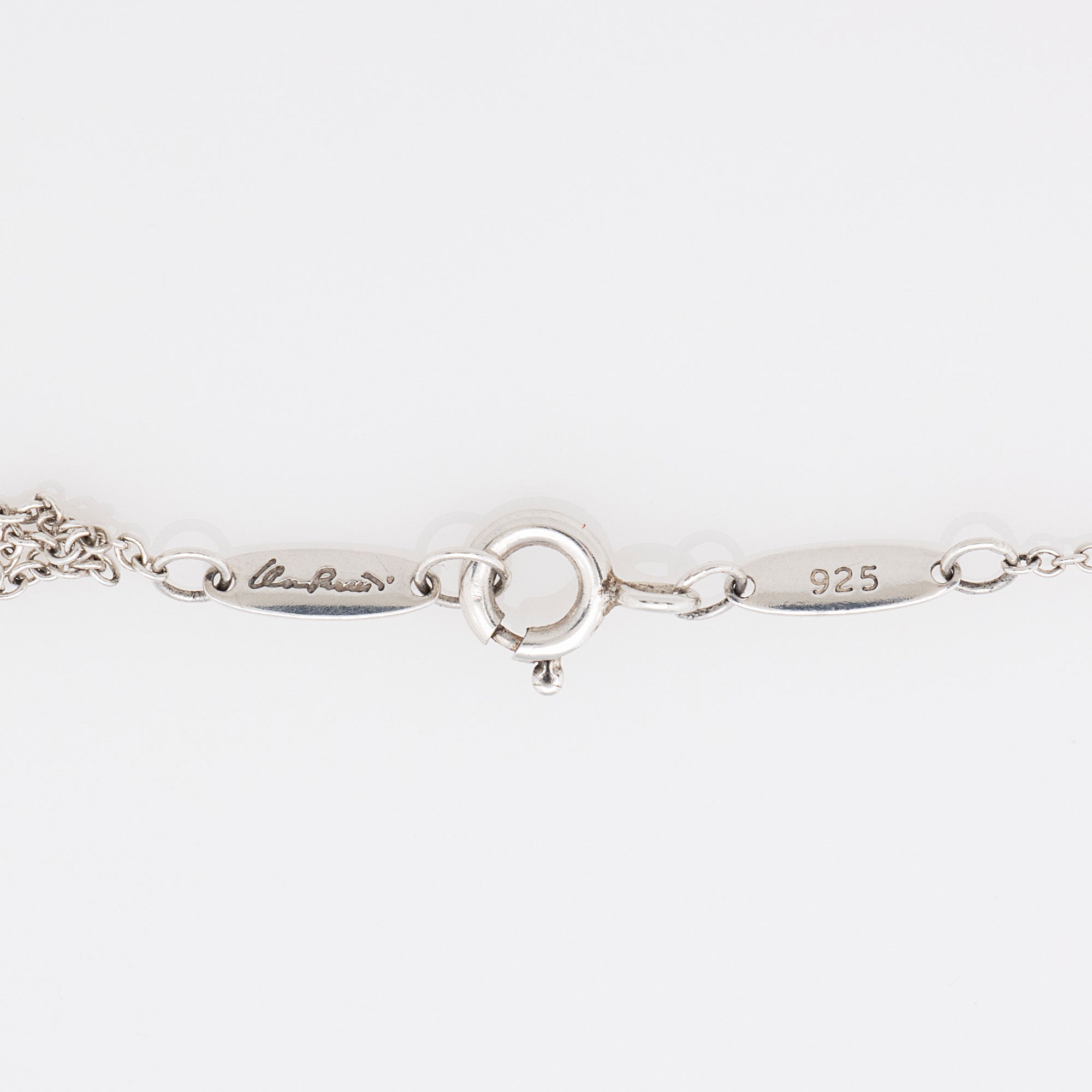 Tiffany & Co. Elsa Peretti Sterling Silver Open Teardrop Necklace