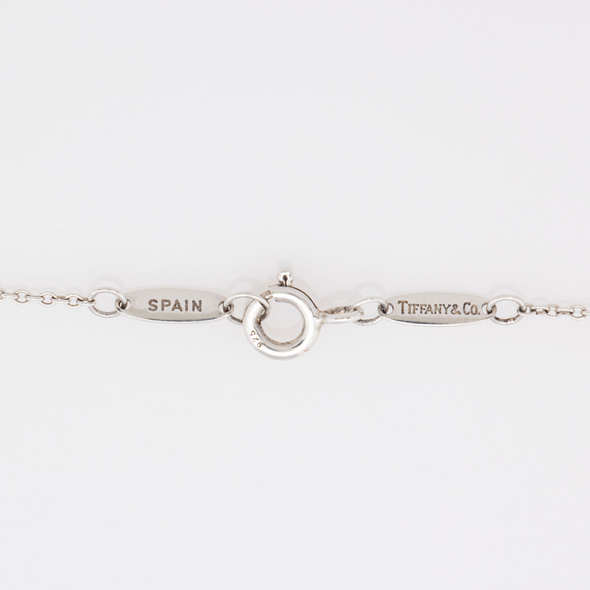 Tiffany & Co. Elsa Peretti Sterling Silver Open Teardrop Necklace