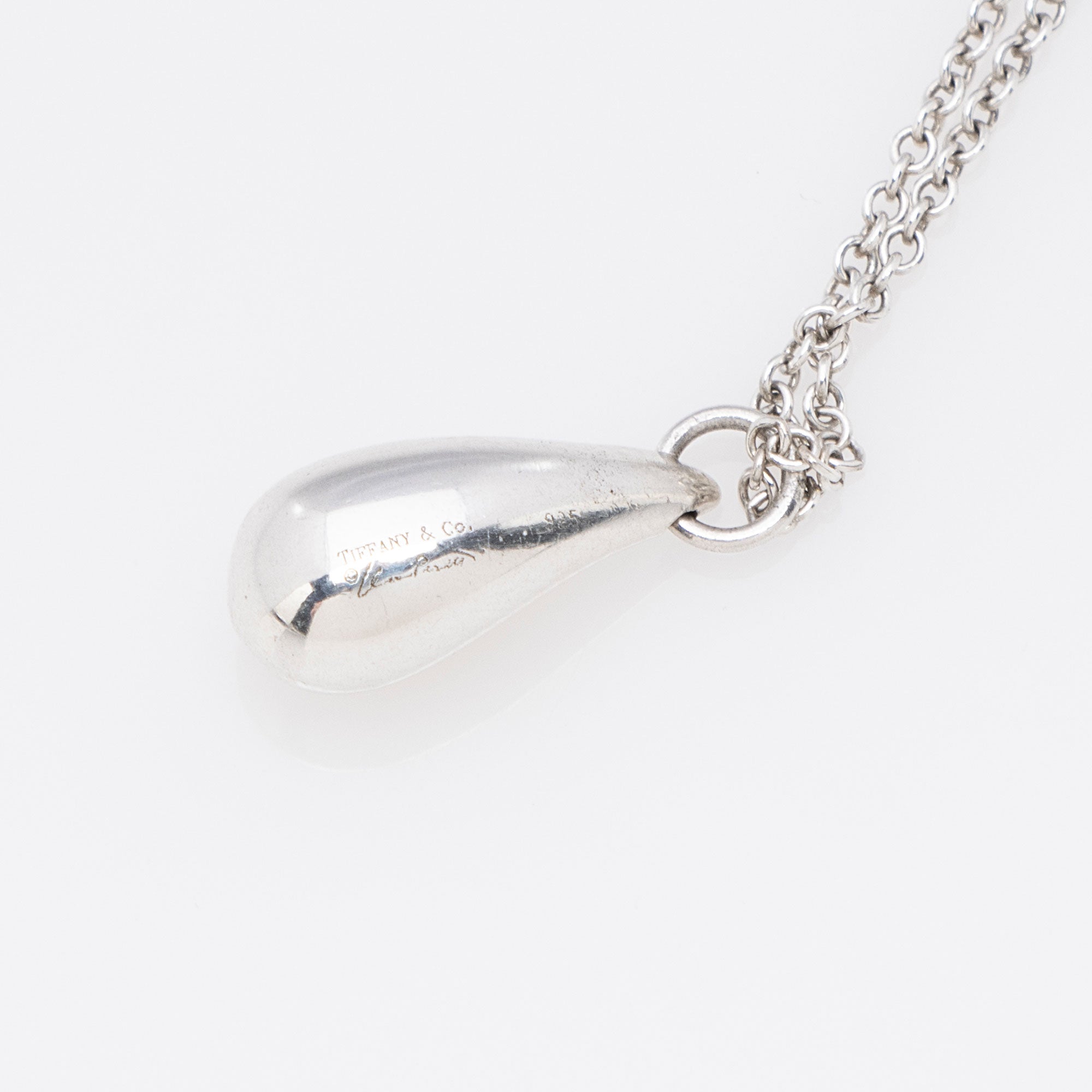 Tiffany & Co. Elsa Peretti Sterling Silver Teardrop 12mm Necklace