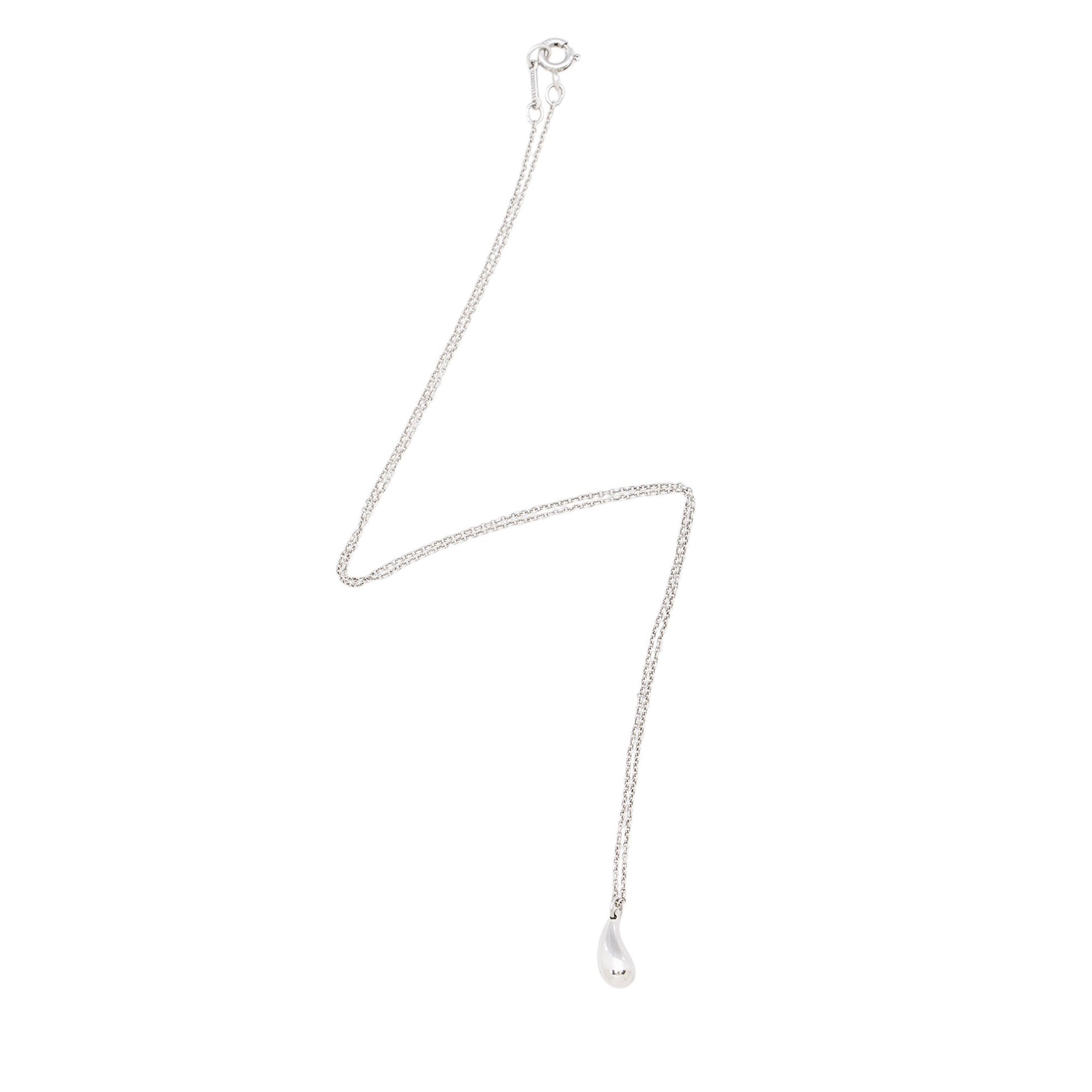 Tiffany & Co. Elsa Peretti Sterling Silver Teardrop 12mm Necklace