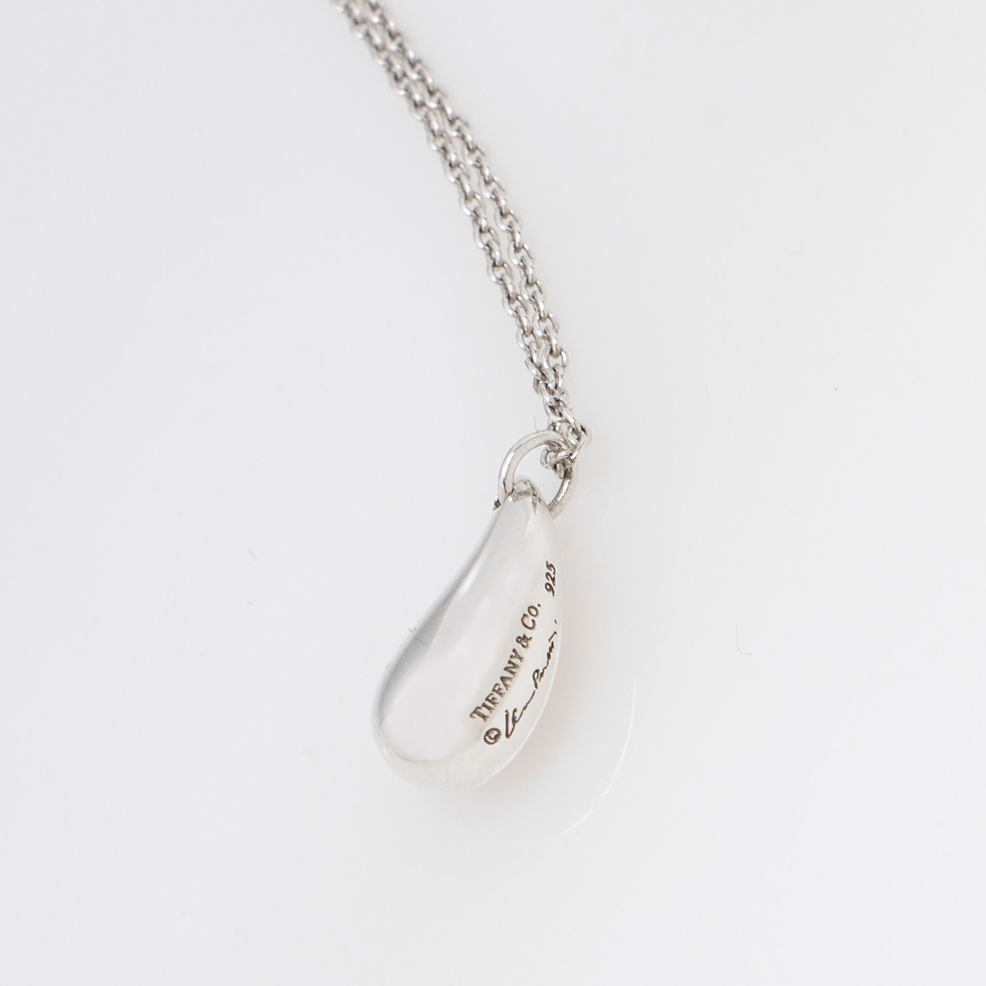Tiffany & Co. Elsa Peretti Sterling Silver Teardrop 12mm Necklace