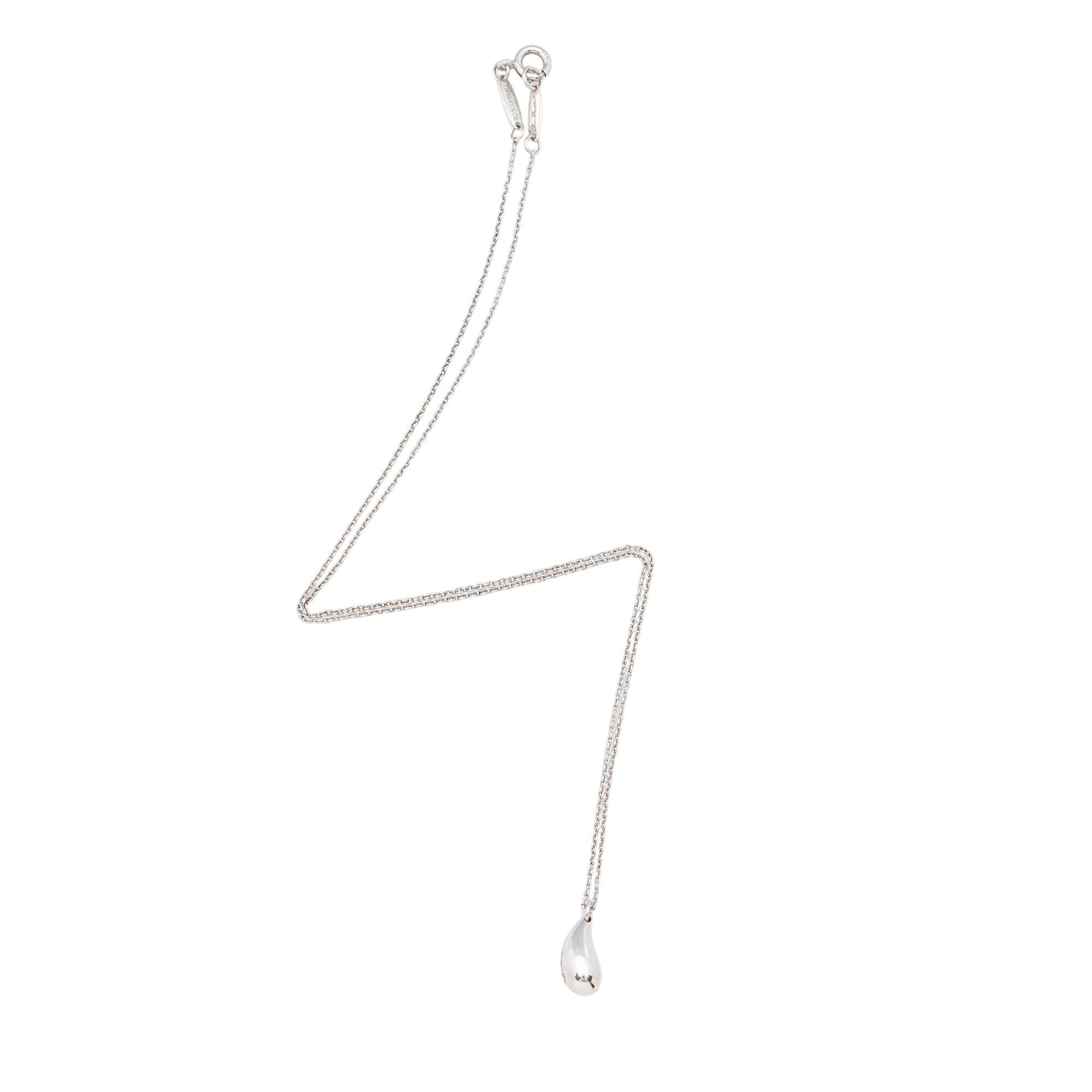 Tiffany & Co. Elsa Peretti Sterling Silver Teardrop 12mm Necklace
