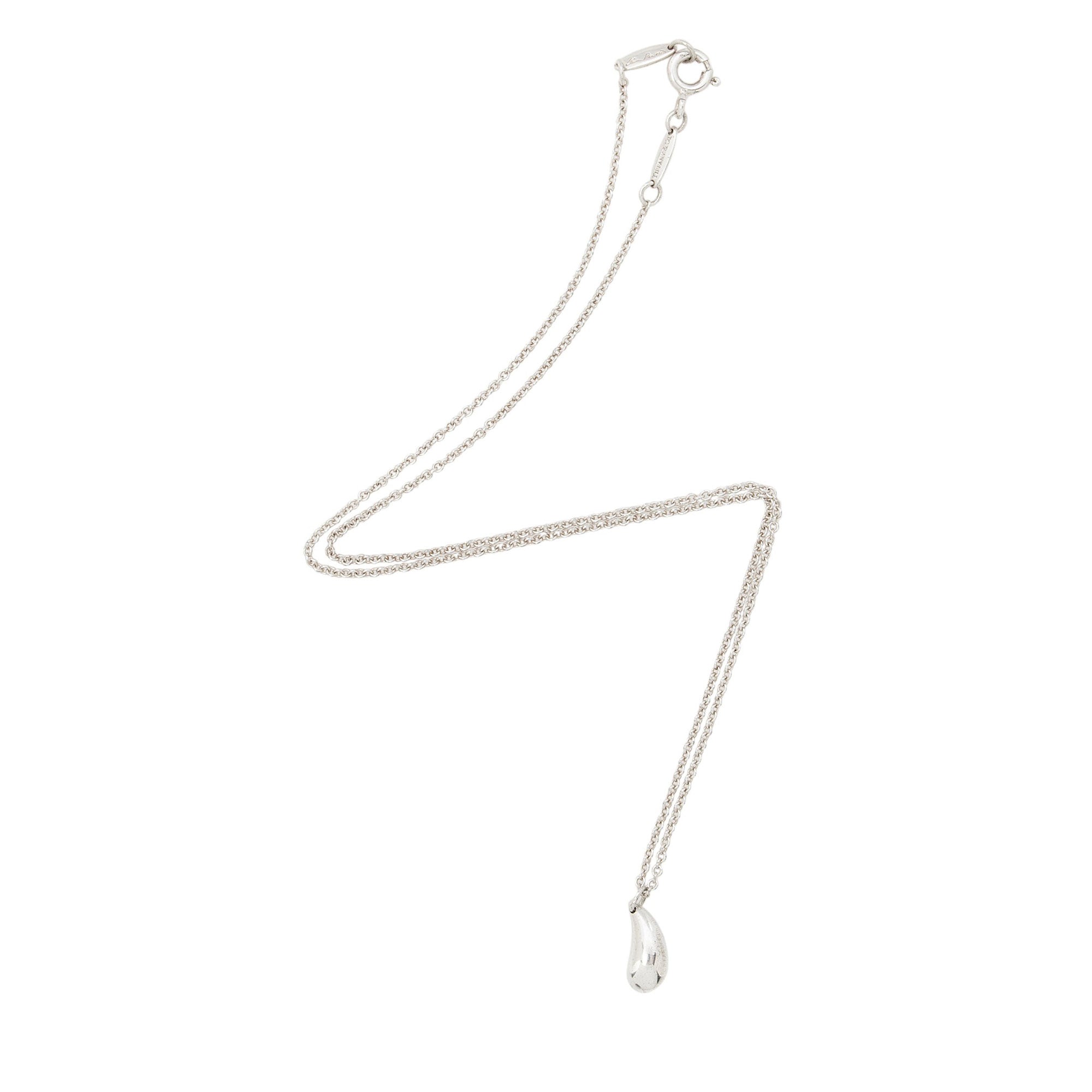 Tiffany & Co. Elsa Peretti Sterling Silver Teardrop Necklace