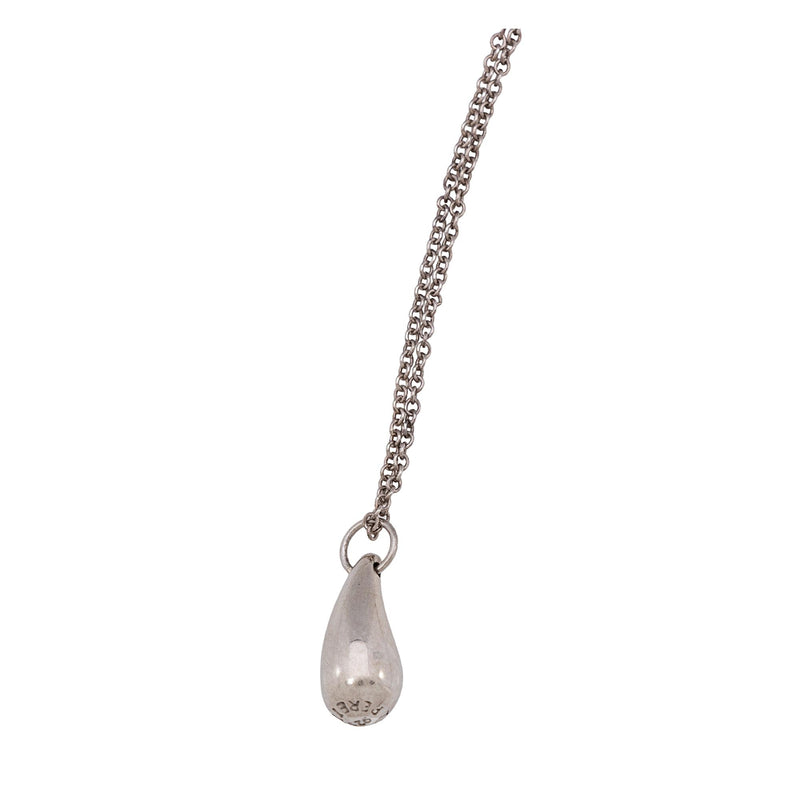 Tiffany & Co. Elsa Peretti Sterling Silver Teardrop Pendant Necklace (SHF-qugvXF)