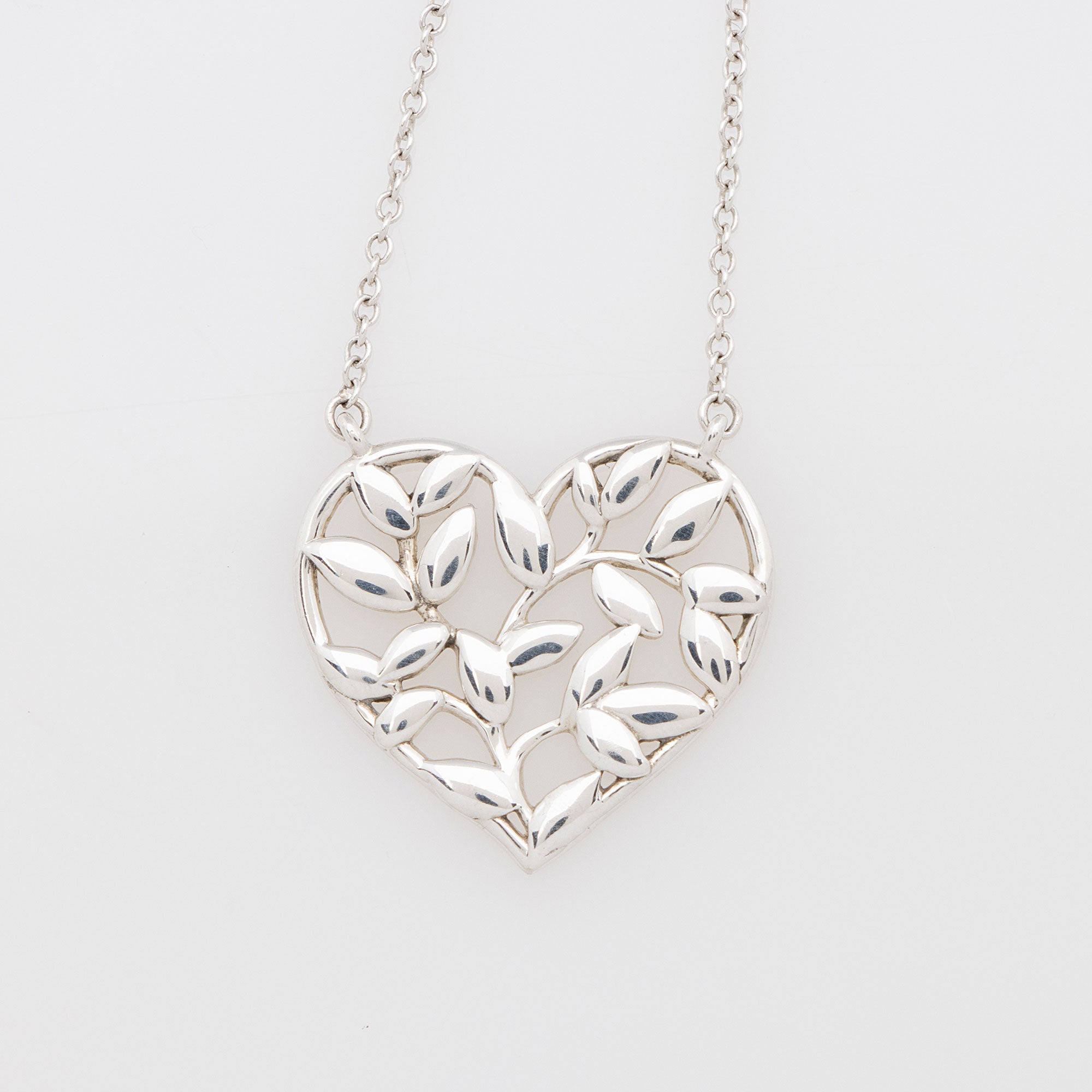 Tiffany & Co. Paloma Picasso Olive Leaf Heart Necklace