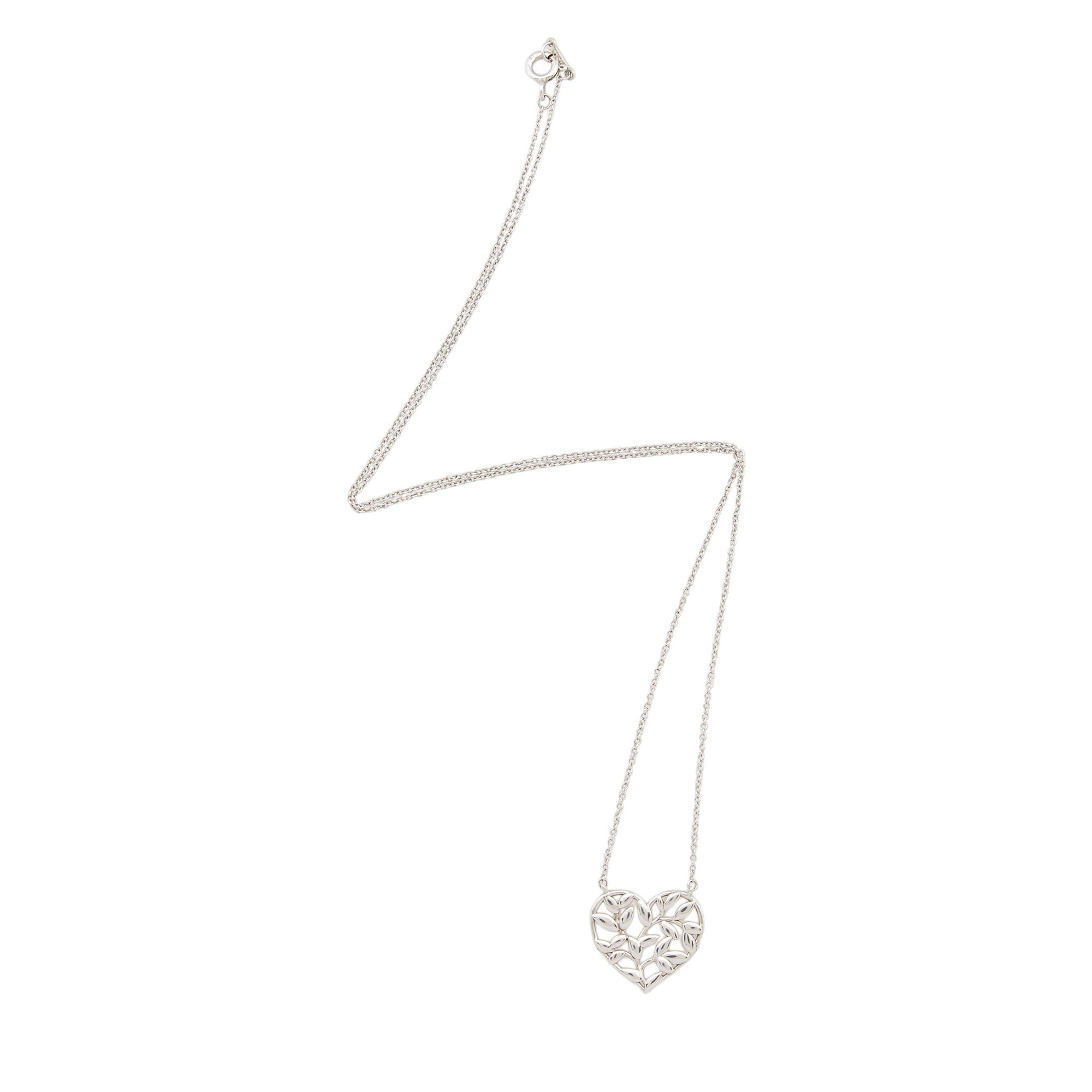 Tiffany & Co. Paloma Picasso Olive Leaf Heart Necklace