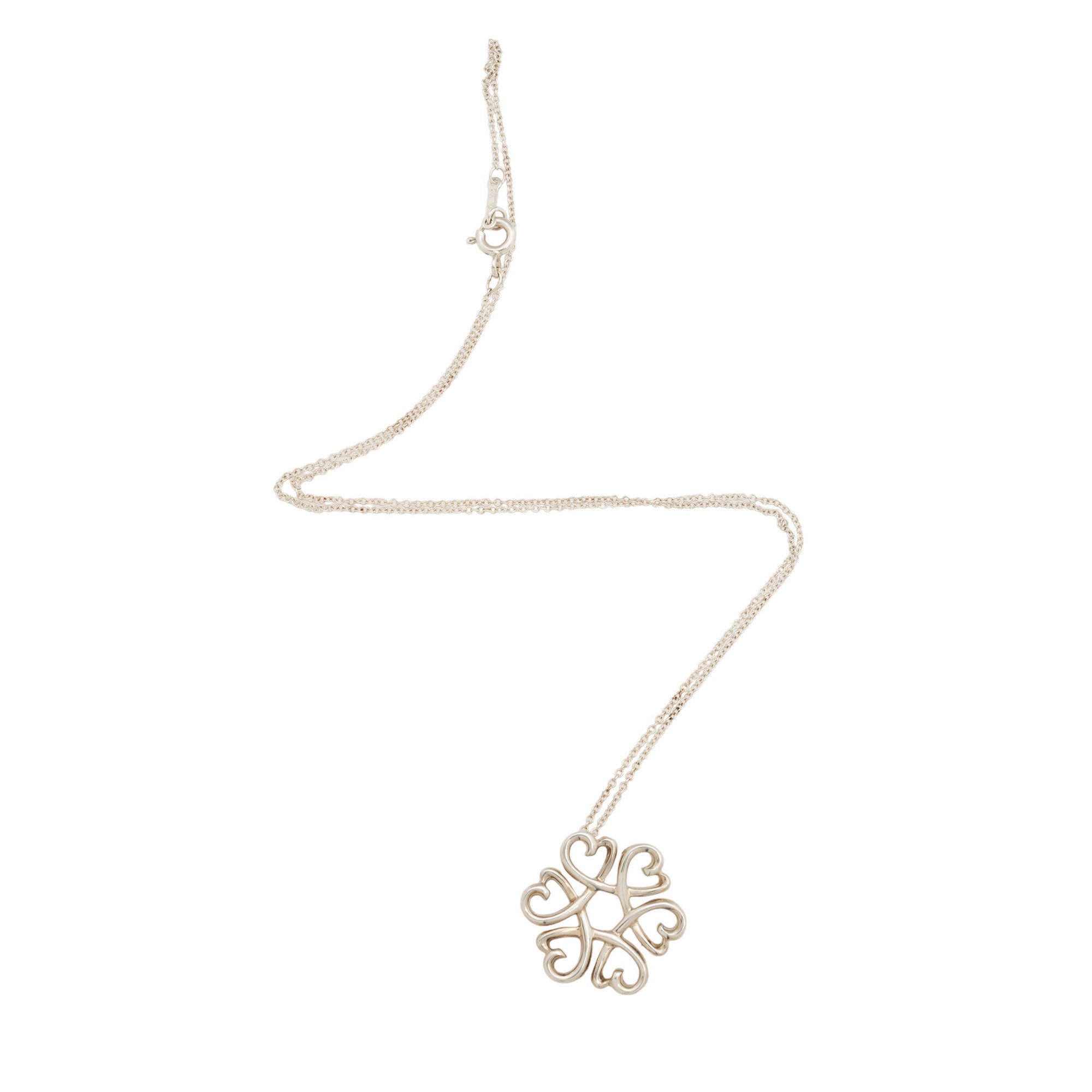 Tiffany & Co. Paloma Picasso Sterling Silver Loving Flower Necklace (SHF-SKHO9Z)