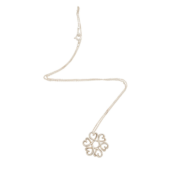 Tiffany & Co. Paloma Picasso Sterling Silver Loving Flower Pendant Necklace (SHF-SKHO9Z)