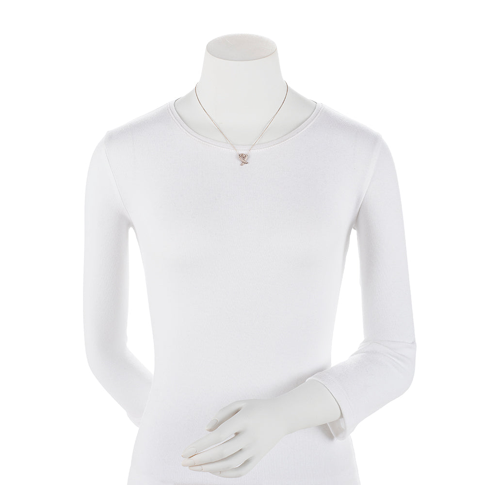 Tiffany & Co. Paloma Picasso Sterling Silver Loving Heart Necklace (SHF-xZZeFN)