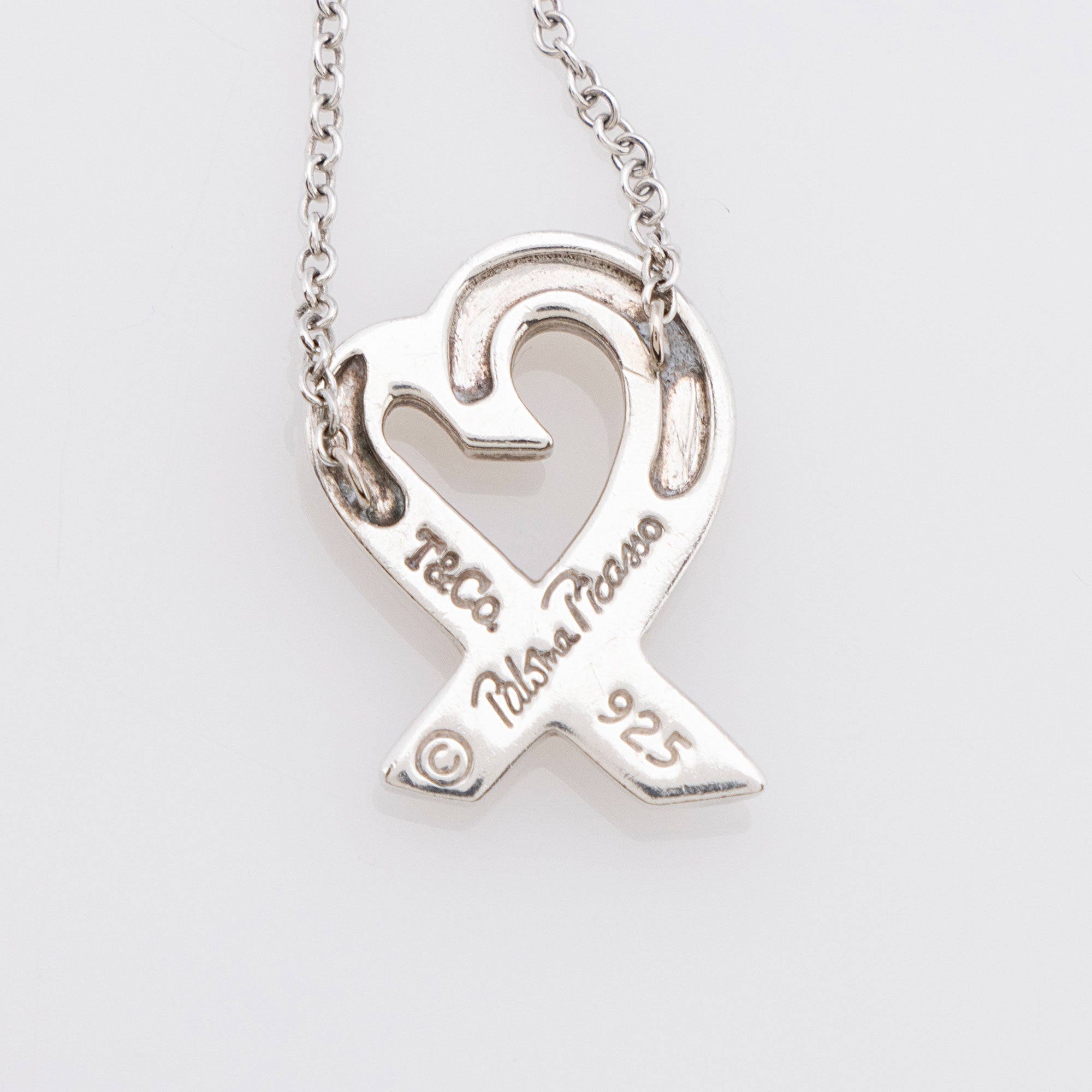 Tiffany & Co. Paloma Picasso Sterling Silver Loving Heart Necklace