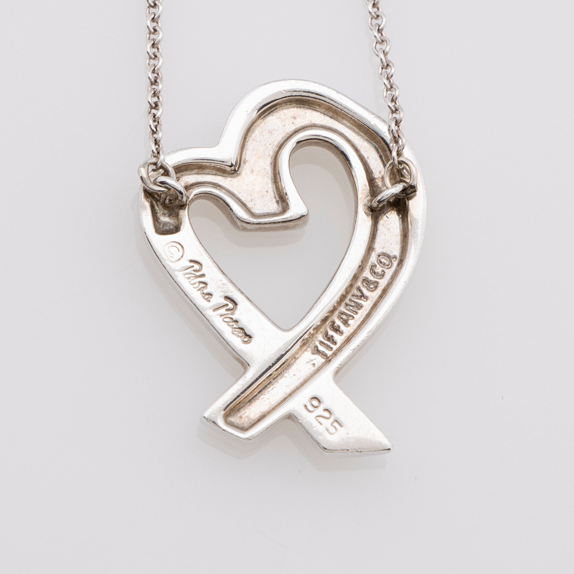 Tiffany & Co. Paloma Picasso Sterling Silver Loving Heart Necklace