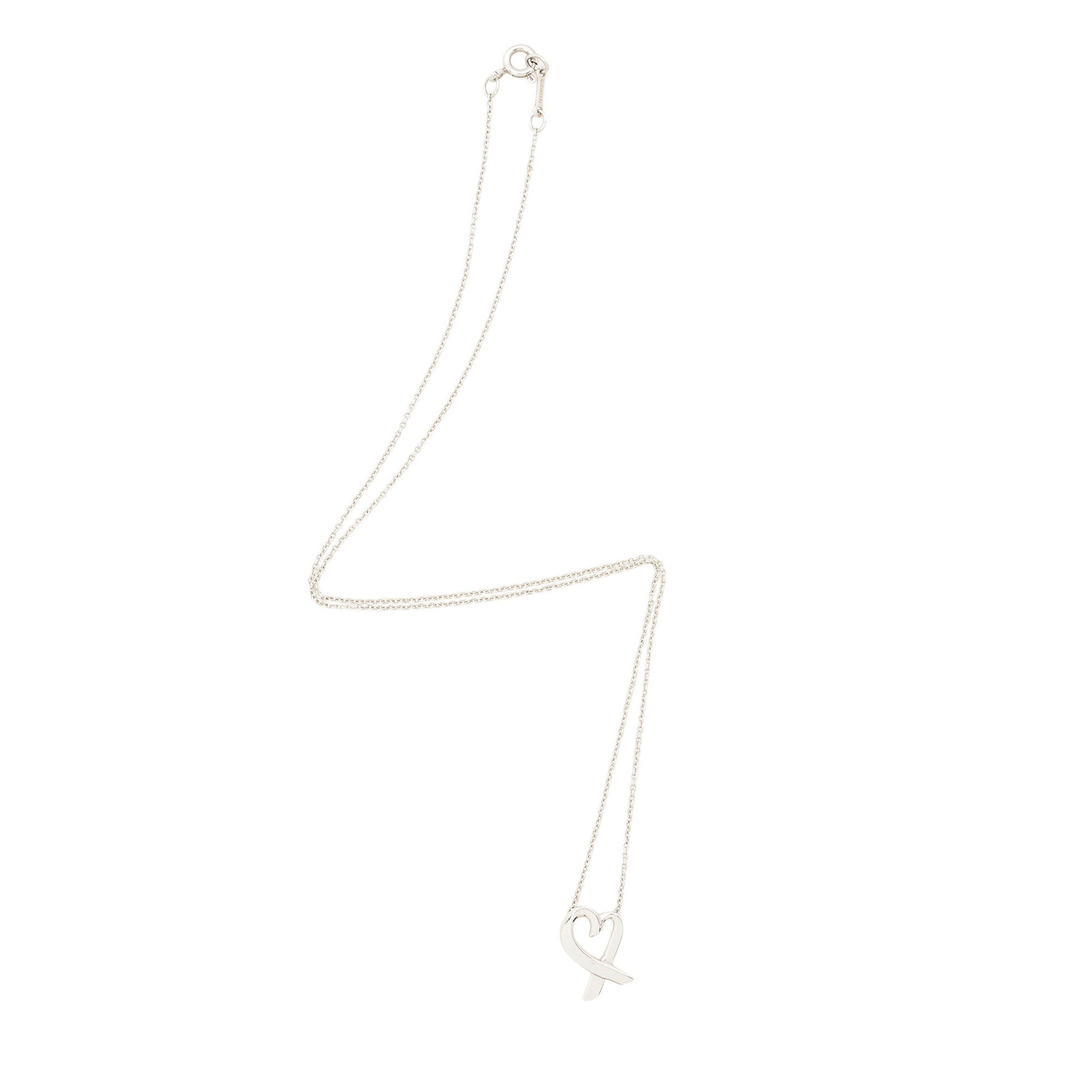 Tiffany & Co. Paloma Picasso Sterling Silver Loving Heart Necklace