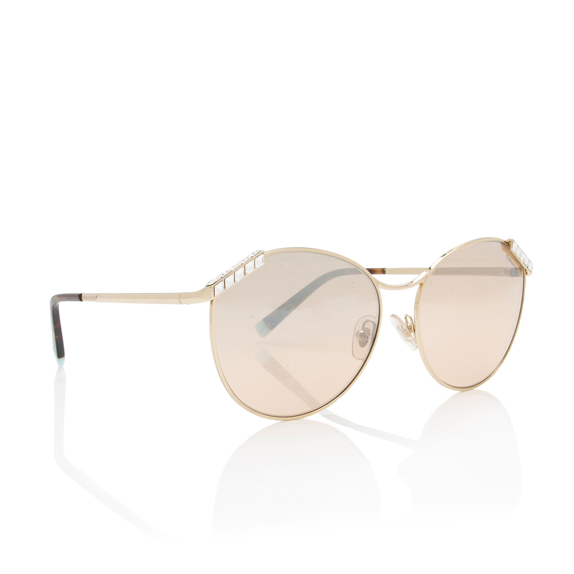 Tiffany & Co. Round Crystal Tiffany T Sunglasses