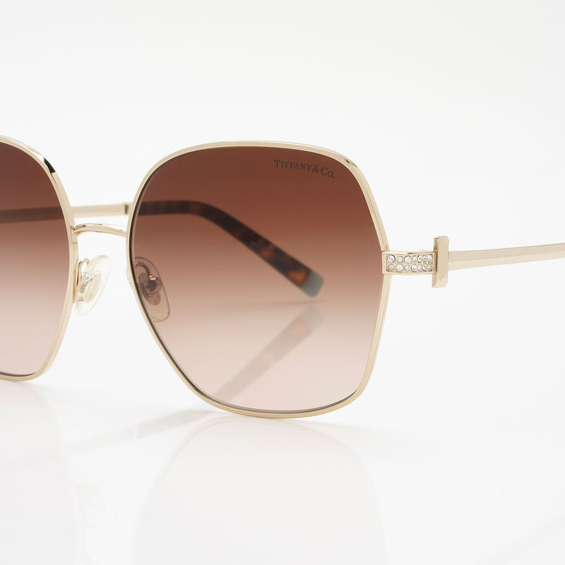 Tiffany & Co. Square Crystal Tiffany T Sunglasses (SHF-bhCMbz)