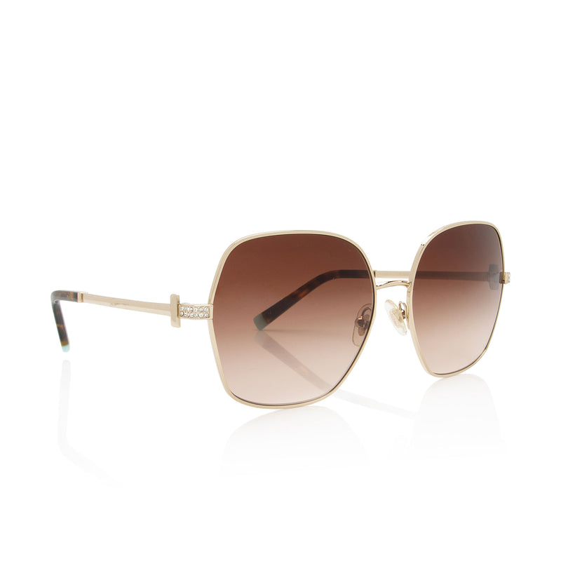Tiffany & Co. Square Crystal Tiffany T Sunglasses (SHF-bhCMbz)