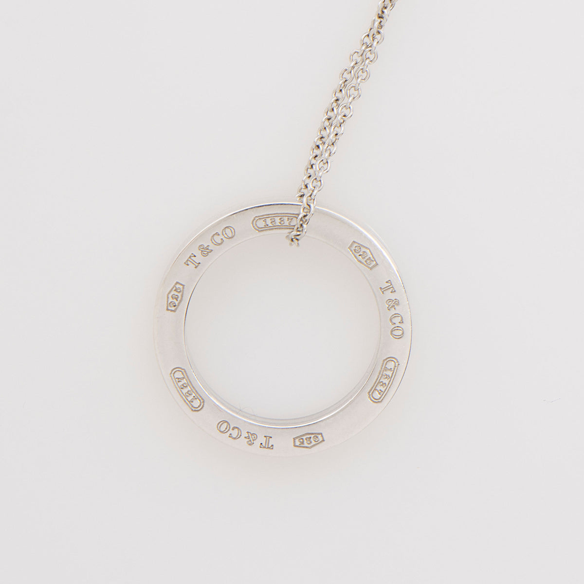 Tiffany & Co. Sterling Silver 1837 Circle Necklace