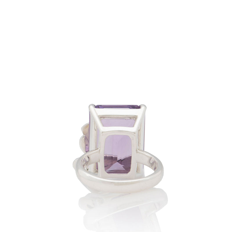 Tiffany & Co. Sterling Silver 18k Gold Amethyst Love Bugs Cocktail Ring - Size 6 (SHF-xLswDN)