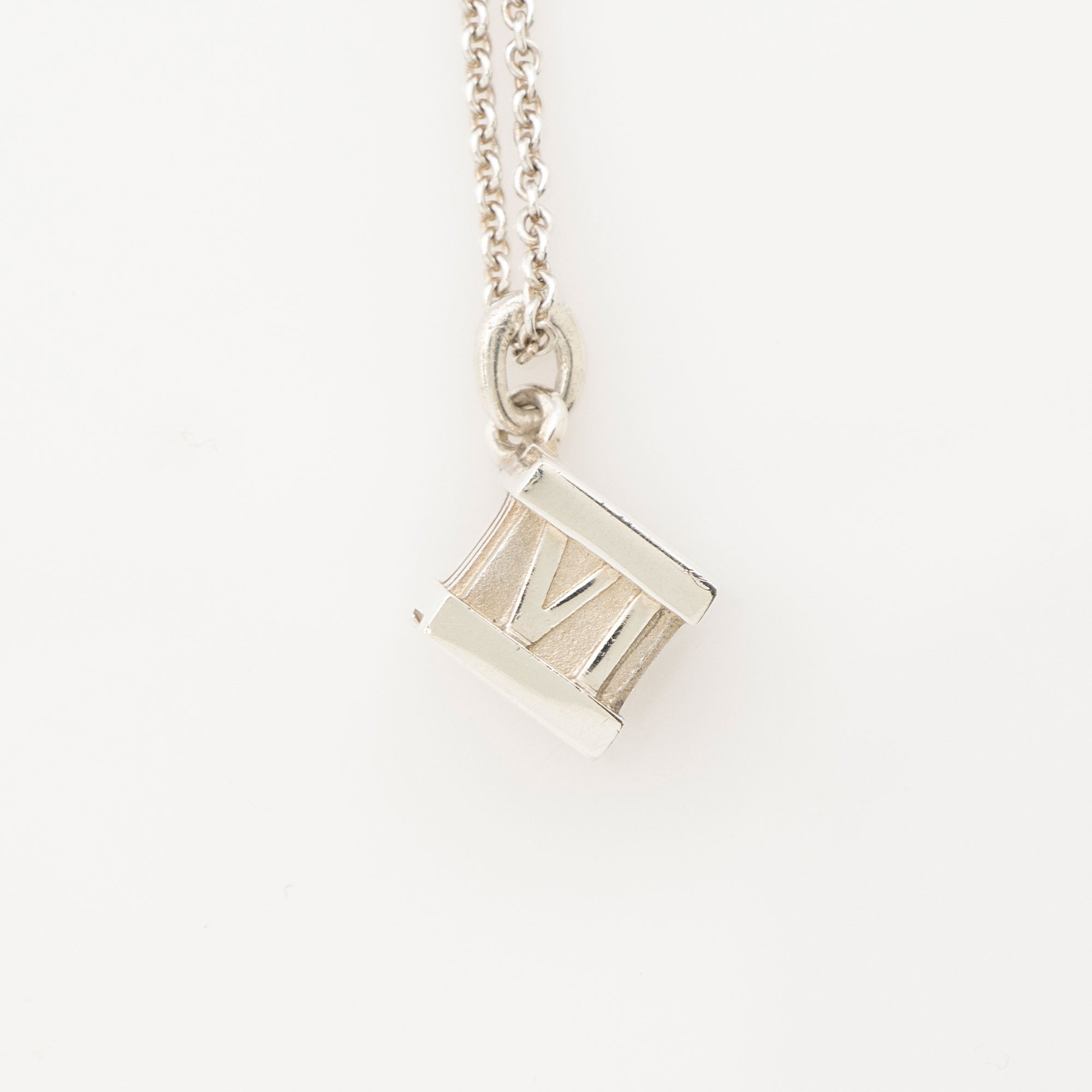 Tiffany & Co. Sterling Silver Atlas Cube Necklace