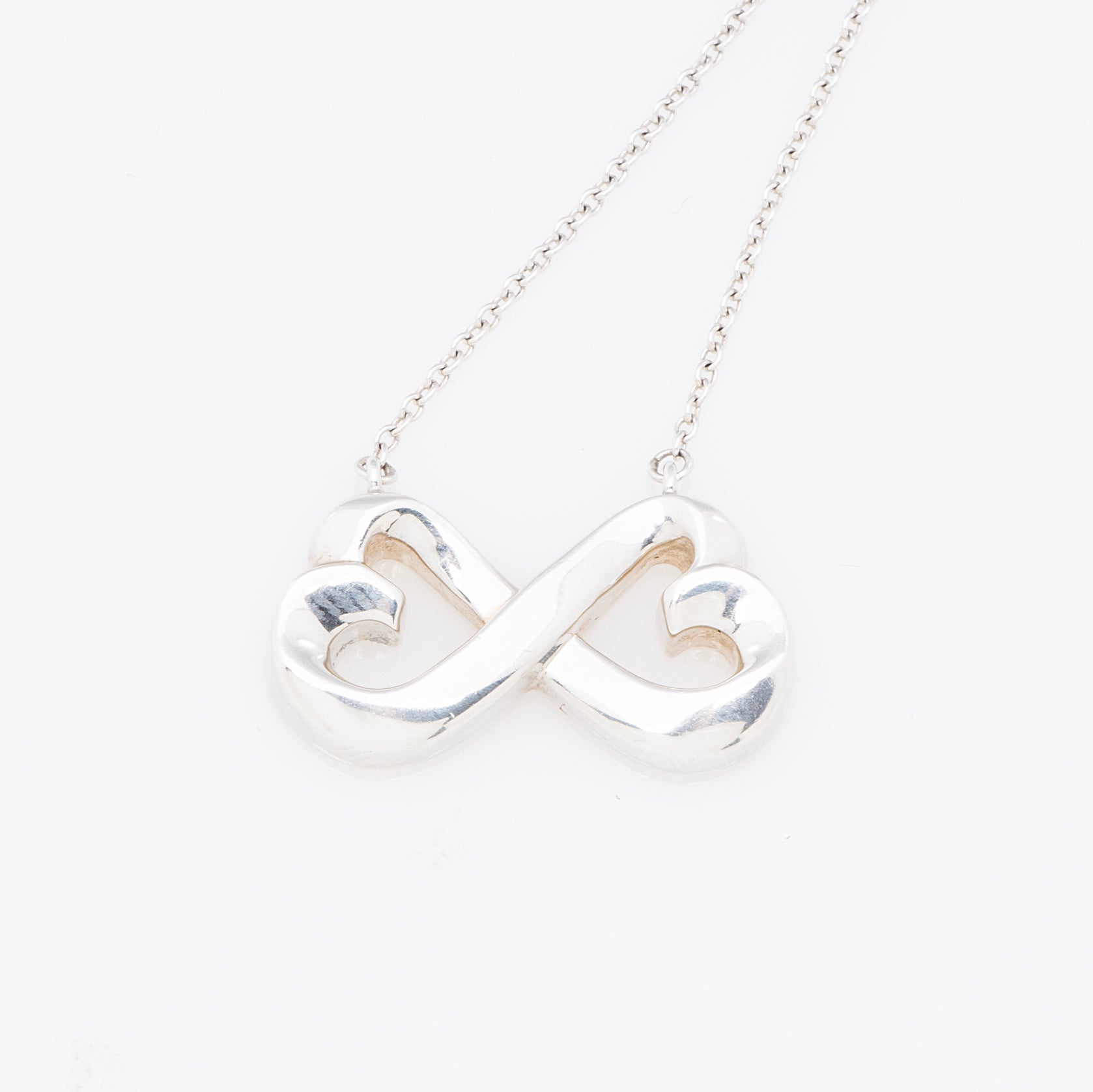 Tiffany & Co. Sterling Silver Double Loving Heart Necklace