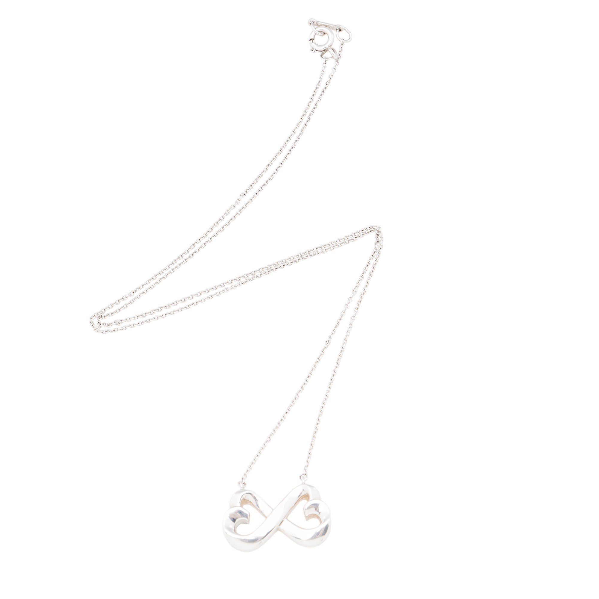 Tiffany & Co. Sterling Silver Double Loving Heart Necklace